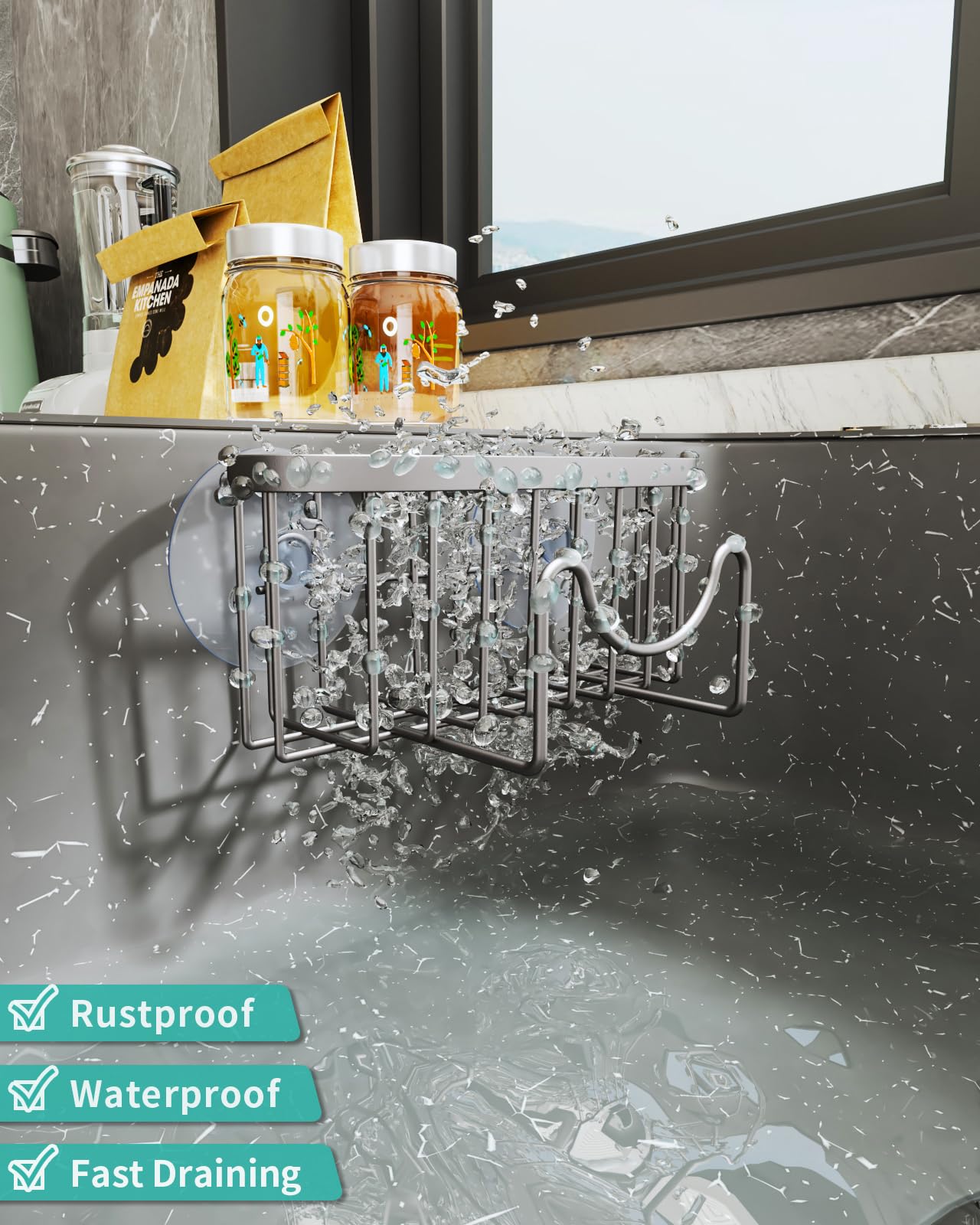 Multifunctional Kitchen Sponge Holder with Unique M