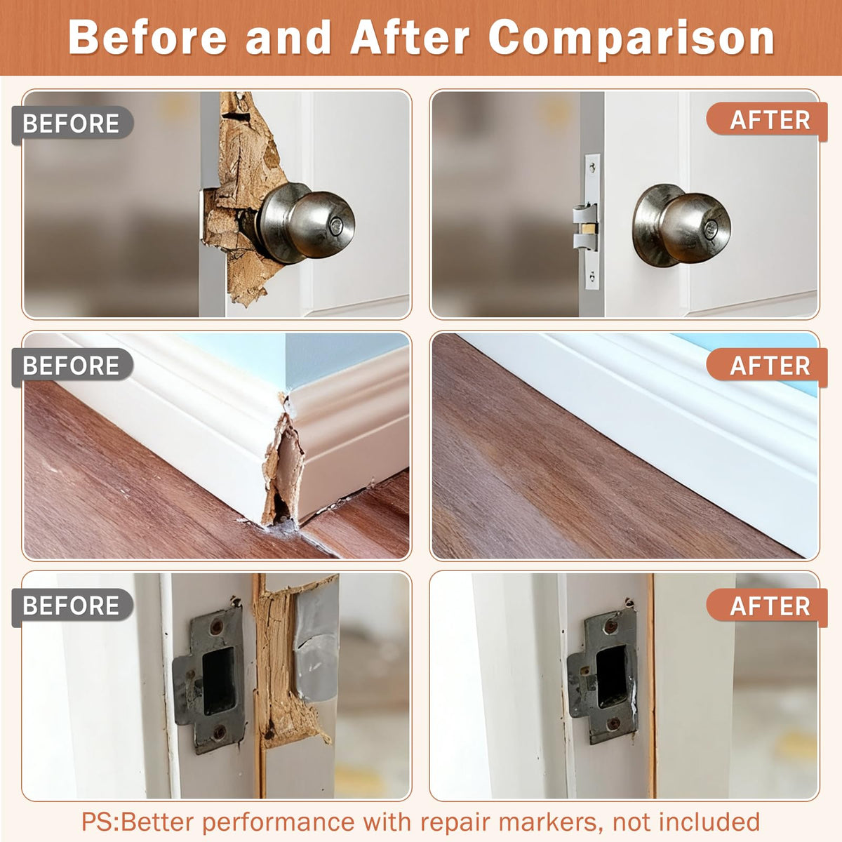 Wood Filler 7.05 Oz Epoxy Wood Putty for Furniture Repair