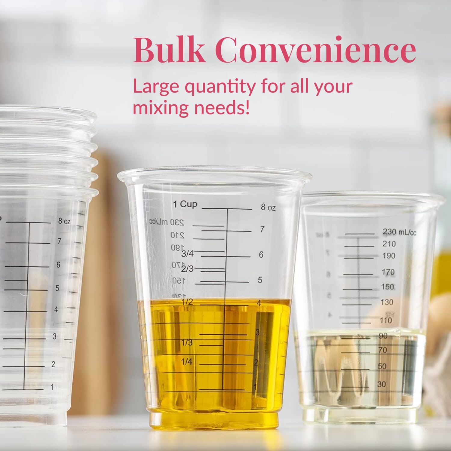 50 Disposable Measuring Cups 8 oz (50 Count (8 oz))