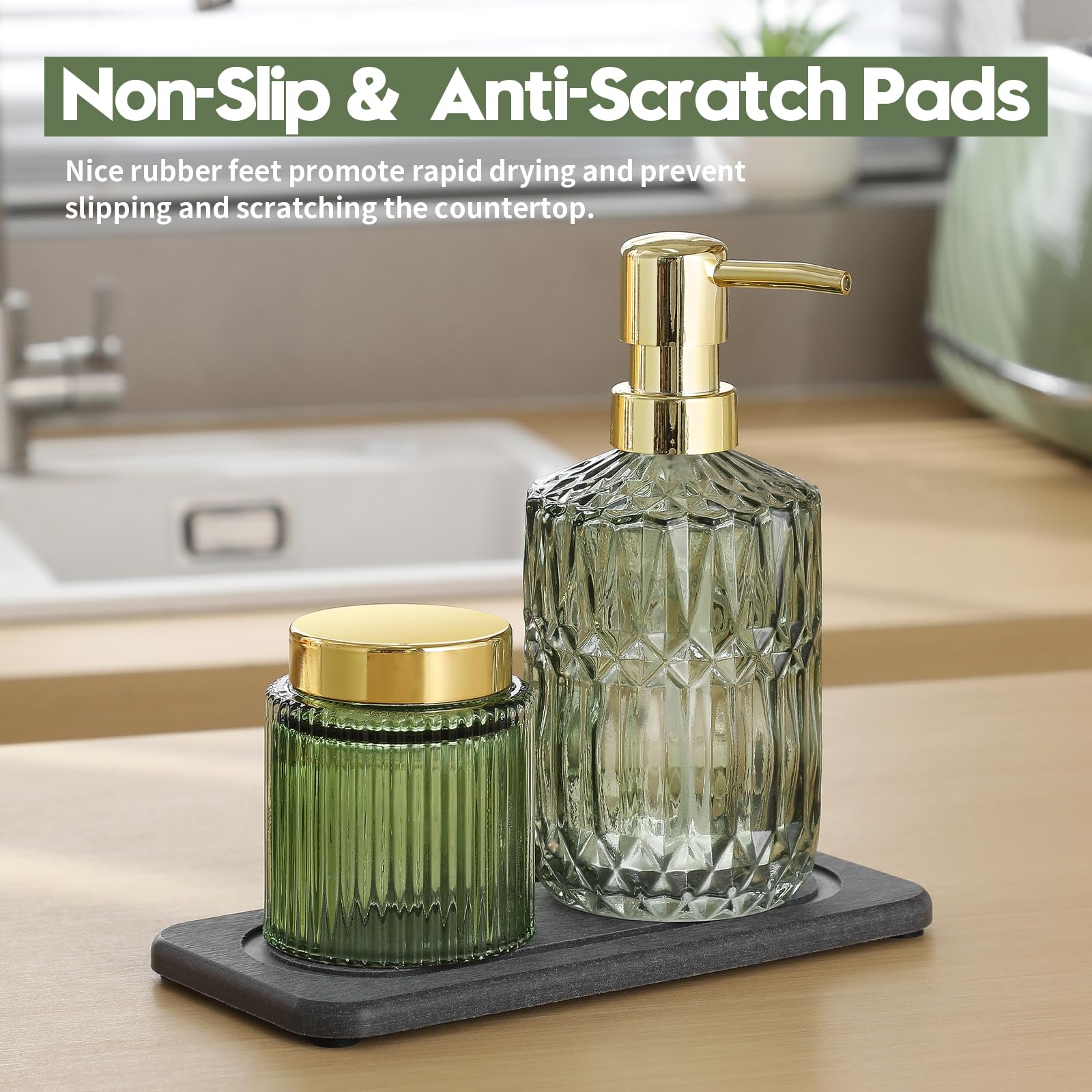2Pack Diatomite Stone Coasters Water Absorbing Sink Tray for Kitchen & Bathroom Counter (2 Count)