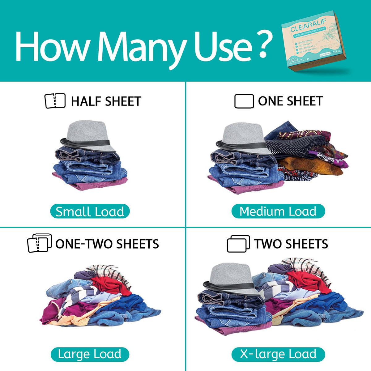 Laundry Detergent Sheets (160 Count)