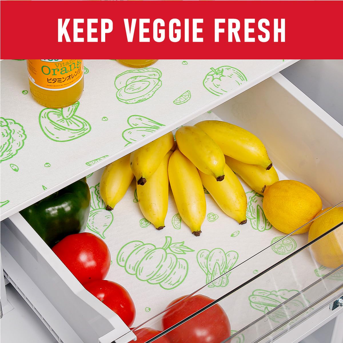 12 Pack Refrigerator Shelf Liners for French Door Fridge