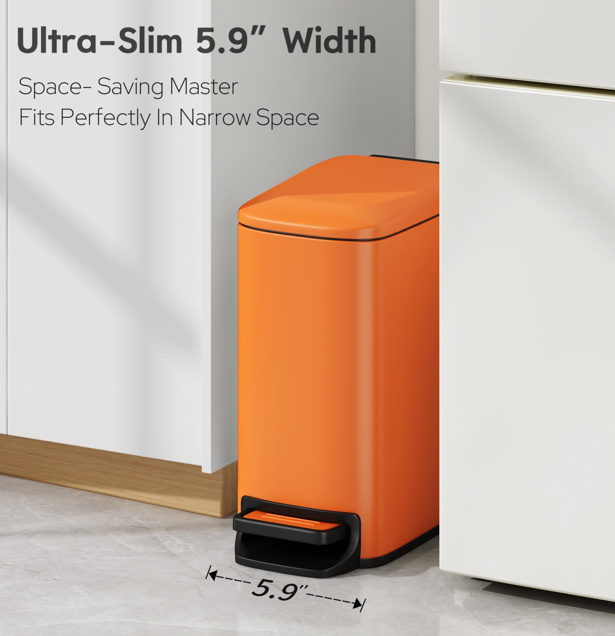 Small Bathroom Trash Can with Lid
