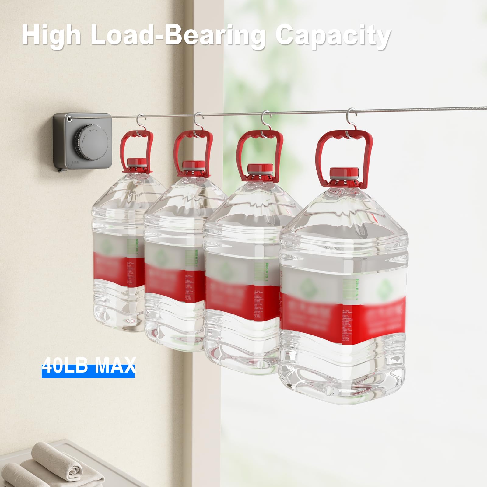 Retractable Clothesline Indoor (15.1 Foot)