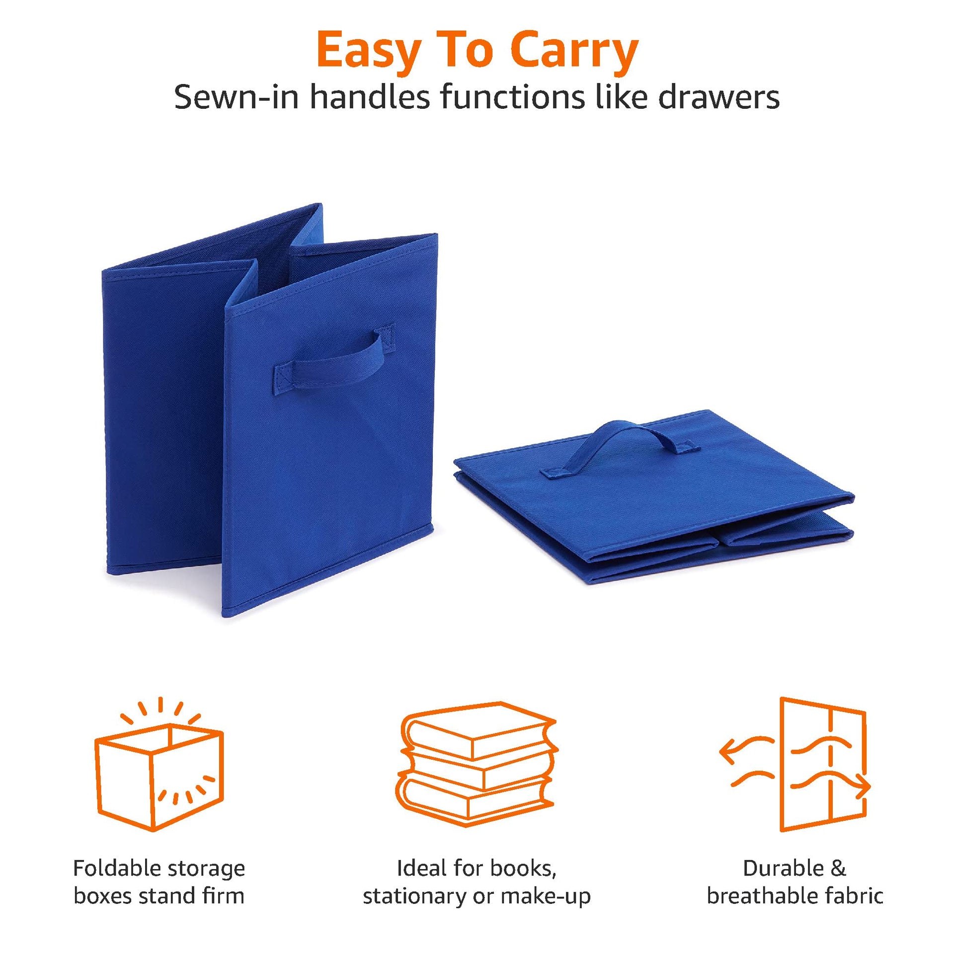 Collapsible Fabric Storage Bins with Handles (6 Count)