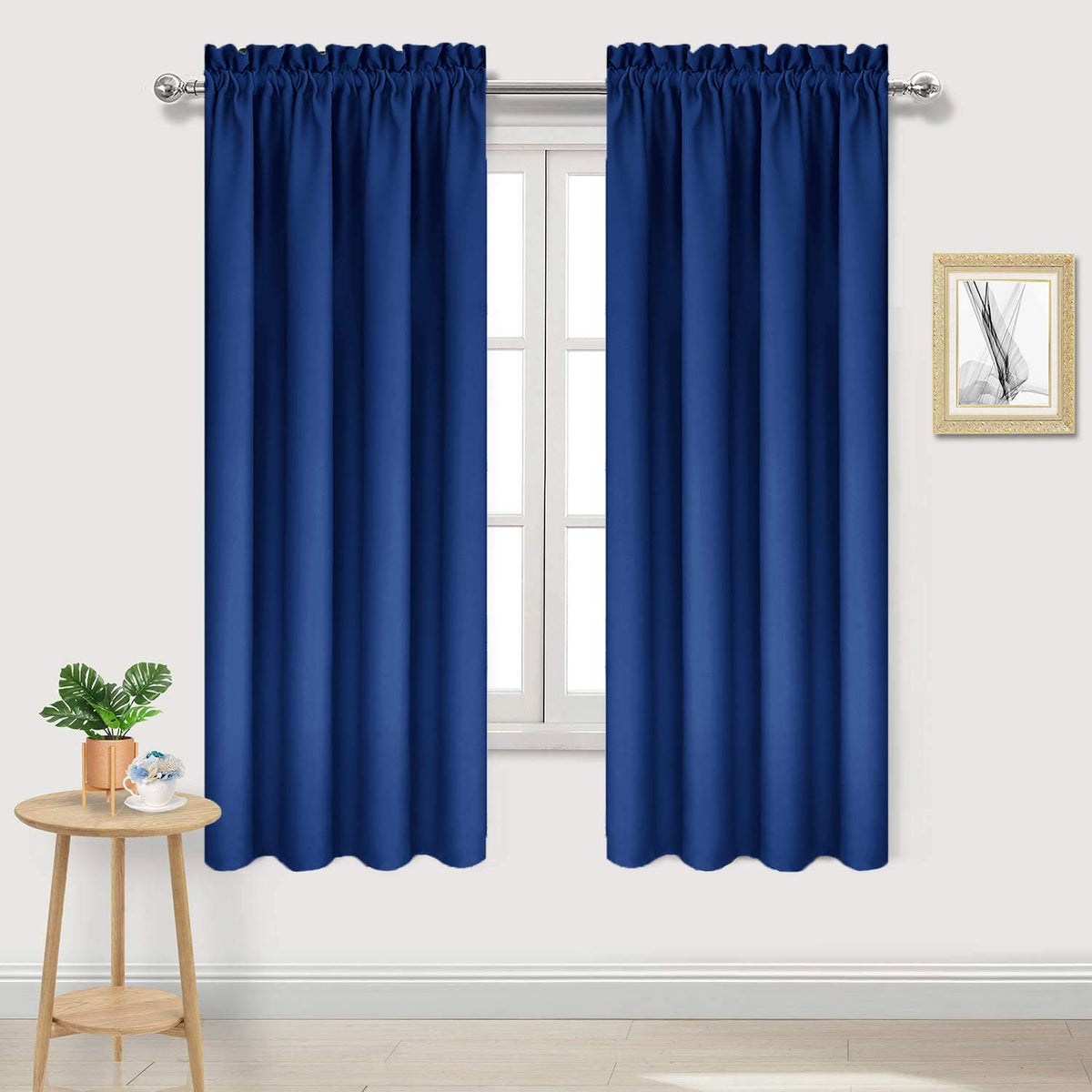 Blackout Curtains for Bedroom Living Room 38 x 63 Inch Long 2 Panels (2 Count)