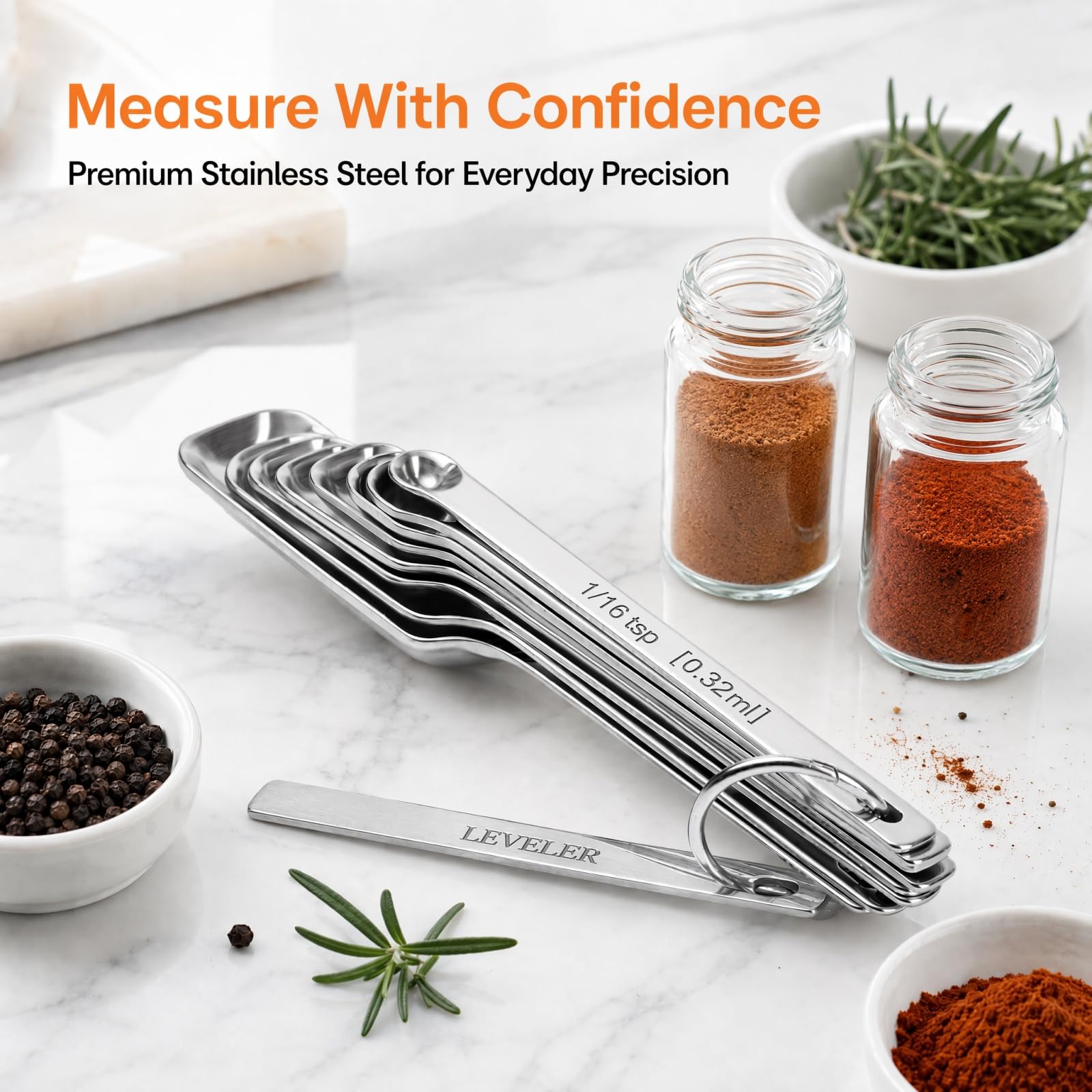 Stainless Steel Measuring Spoons Set of 13 (13 Count)
