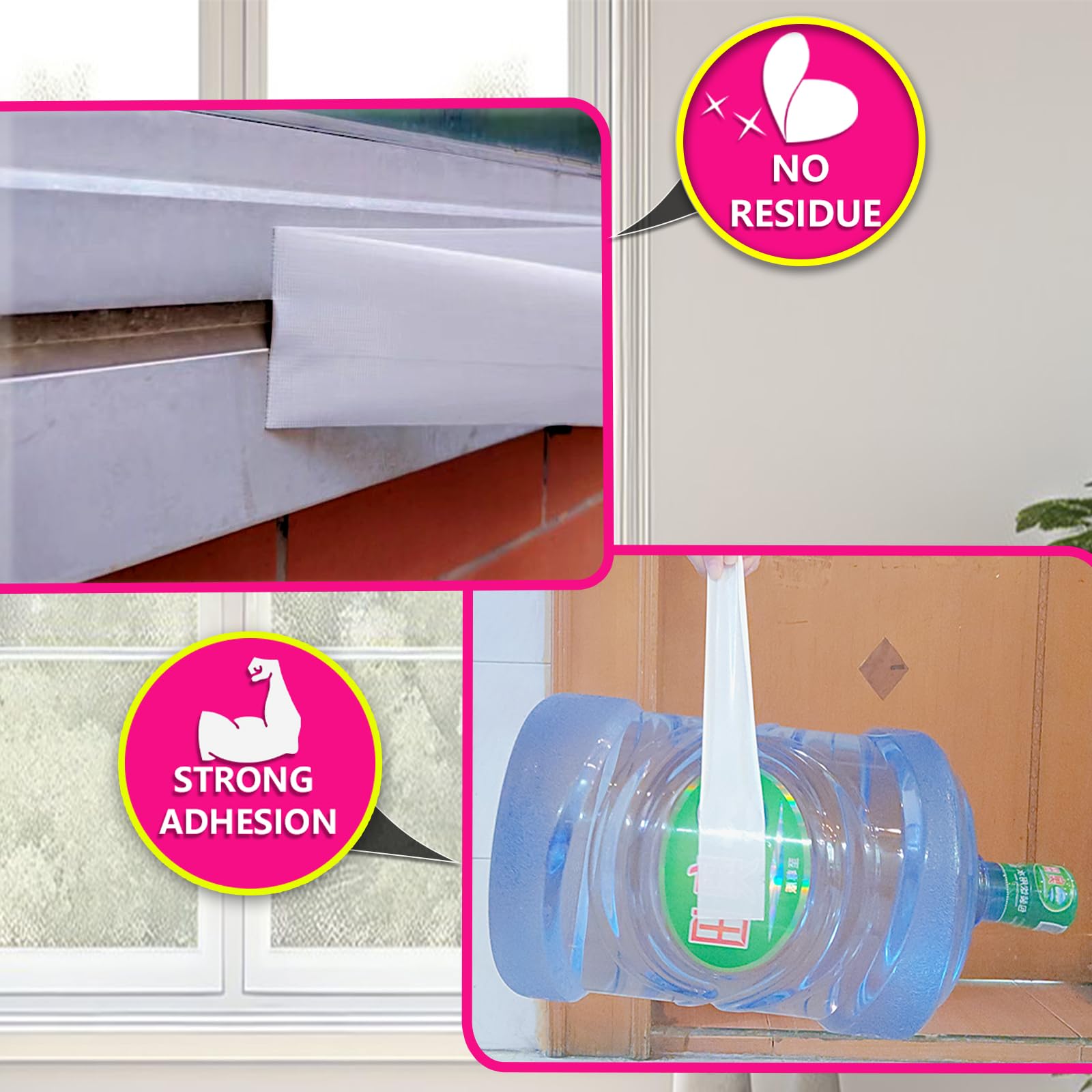 White Window Weather Sealing Tape 2Inch X 65Ft (65.5 Foot)