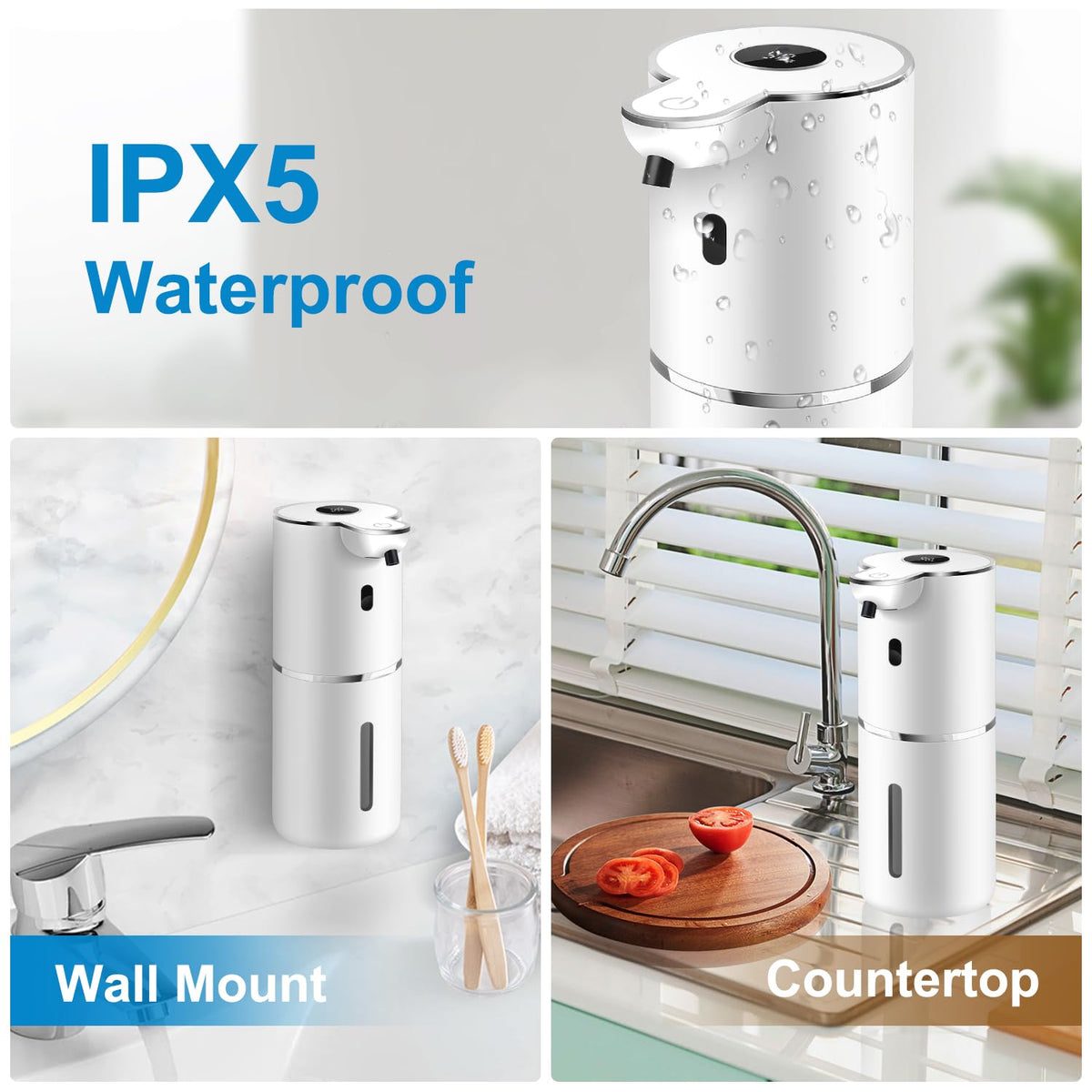 Automatic Liquid Soap Dispenser with 6 Levels Soap Adjustable
