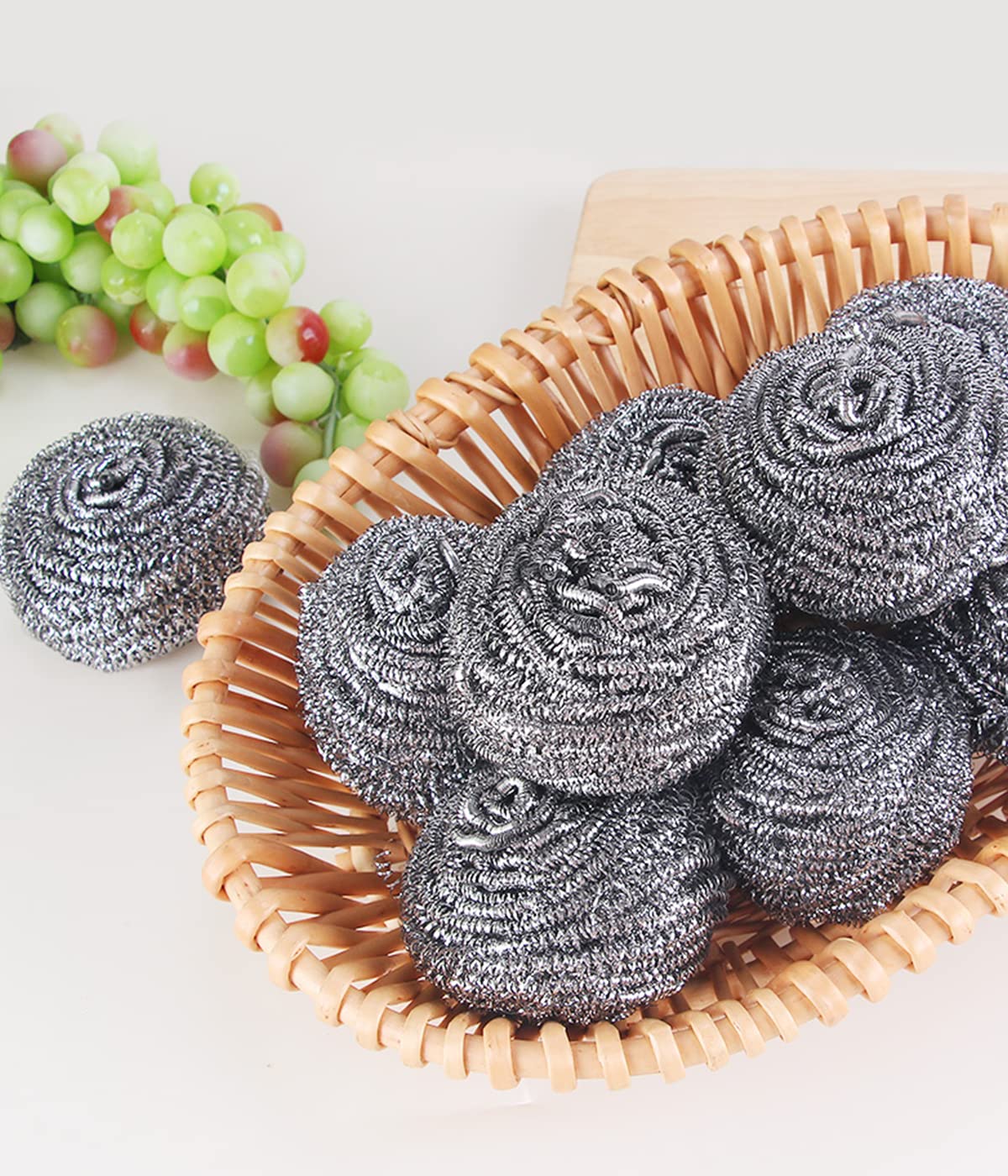 12Pcs Steel Wool Scrubber (12 Count)