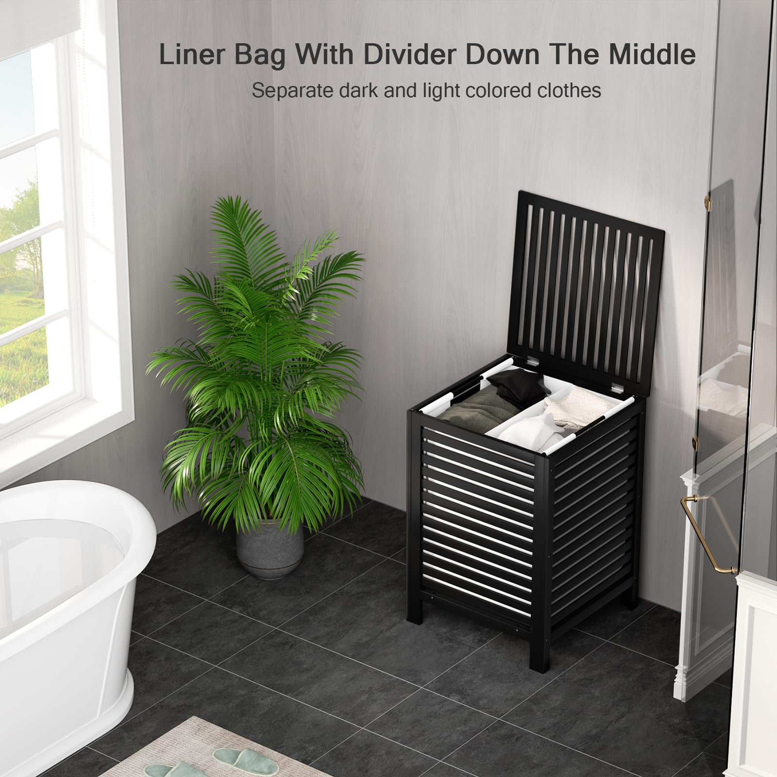 Bamboo Laundry Hamper with Lid