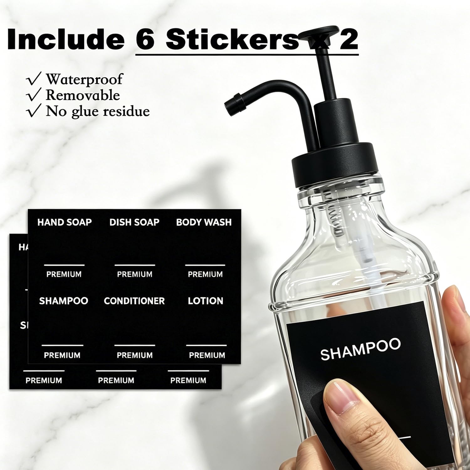 Dish Soap Dispenser for Kitchen (2 Count)