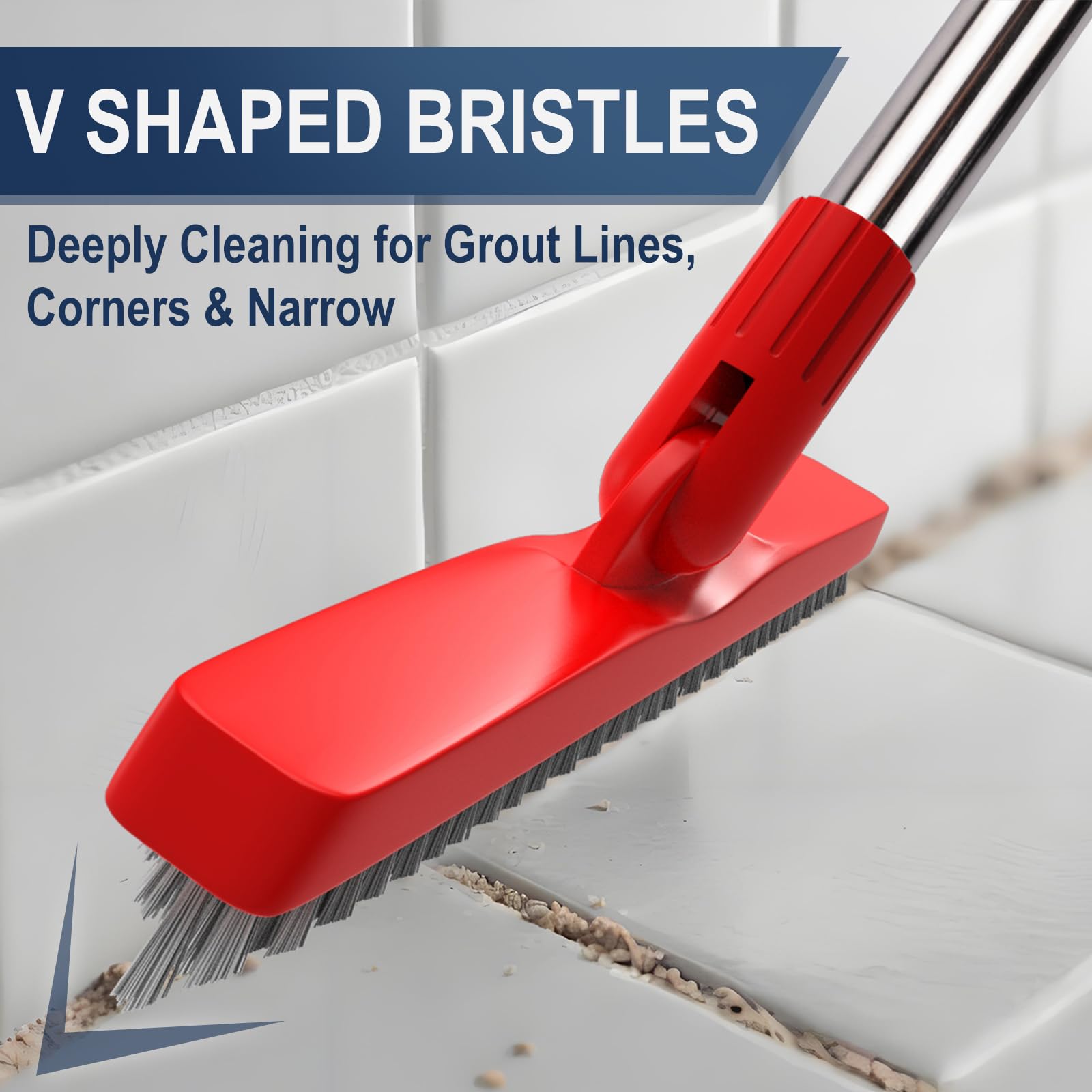 2 Pack Grout Brush with Long Handle (2 Count)