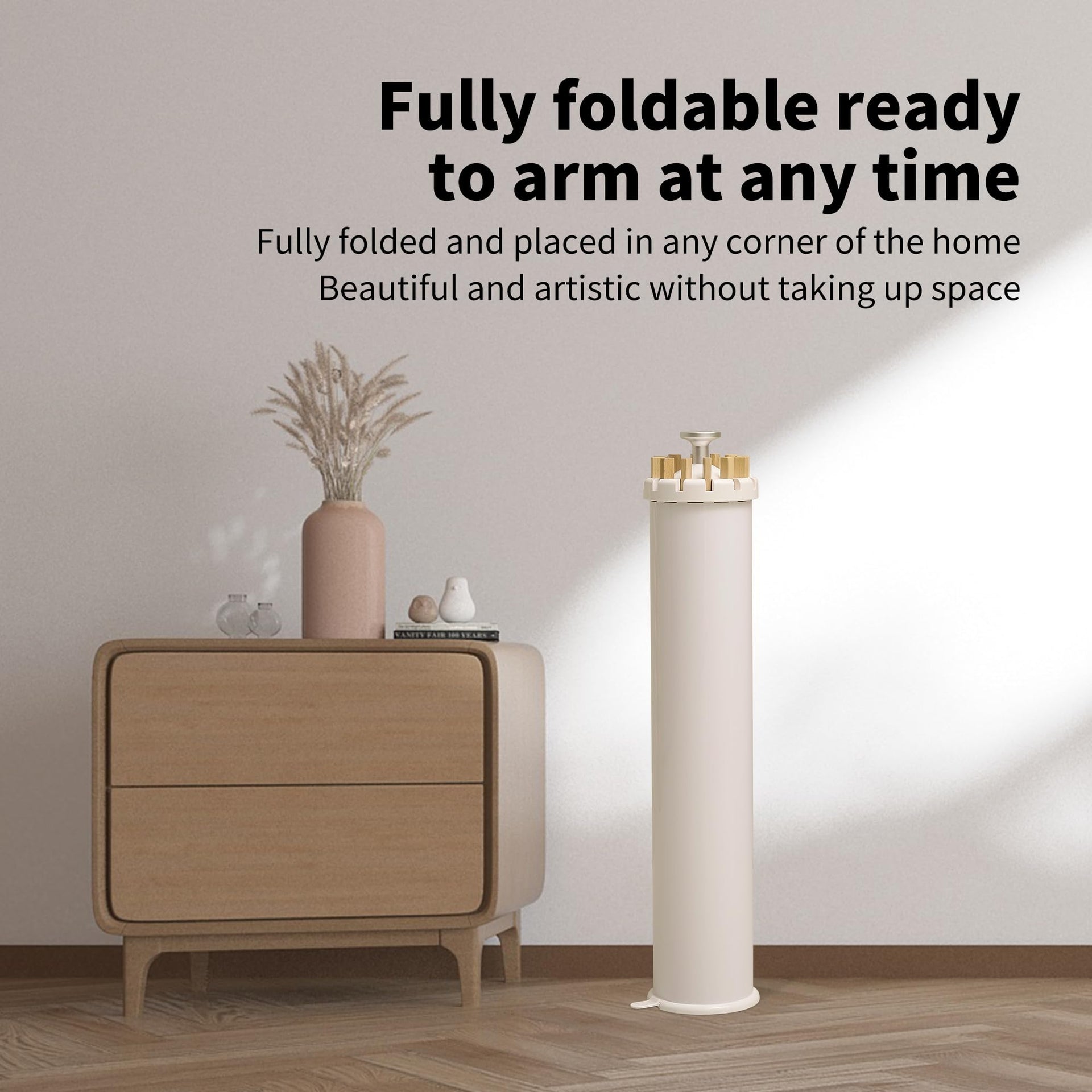 Foldable Clothes Drying Rack with Wooden 12 Rods