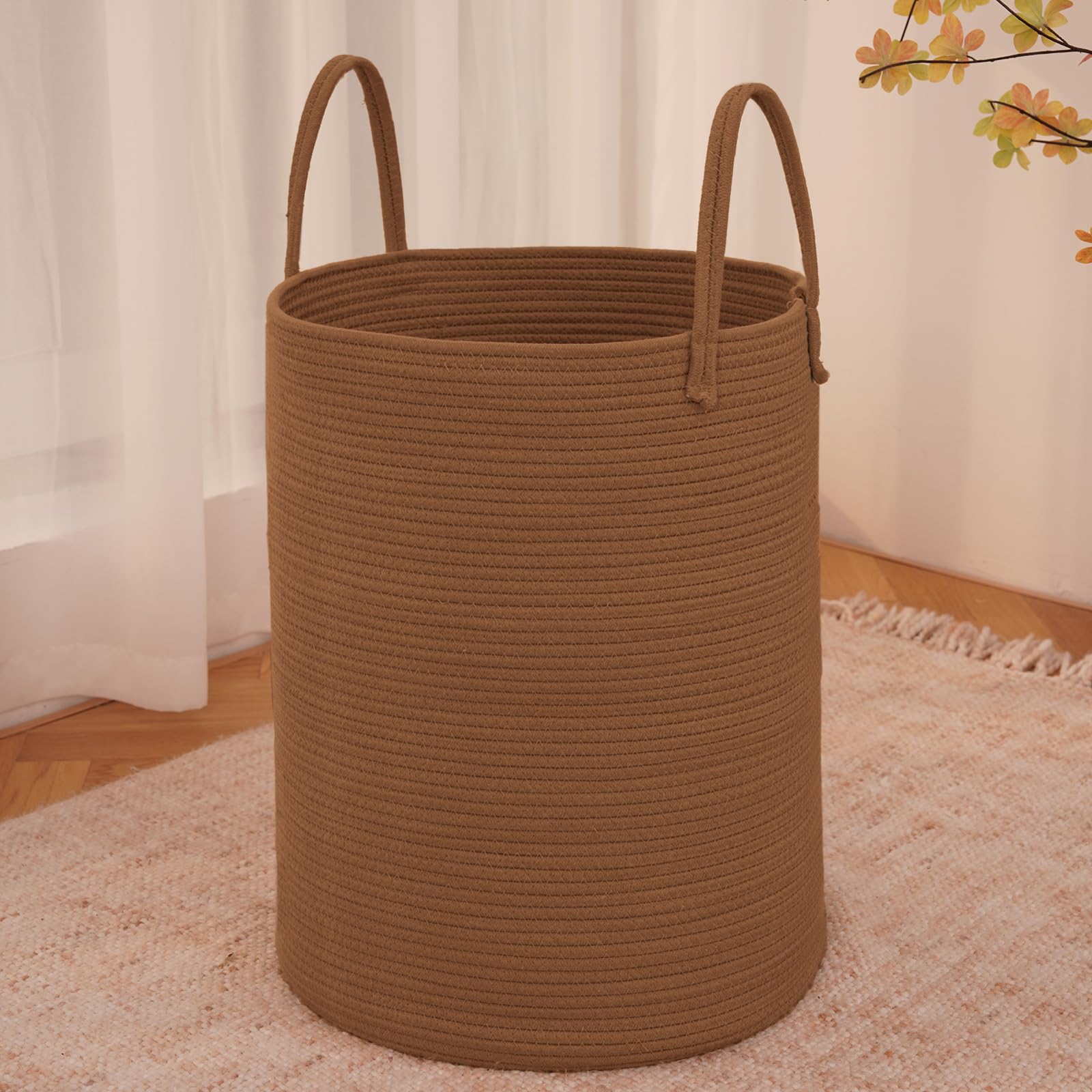 100L Cotton Rope Laundry Basket Hamper
