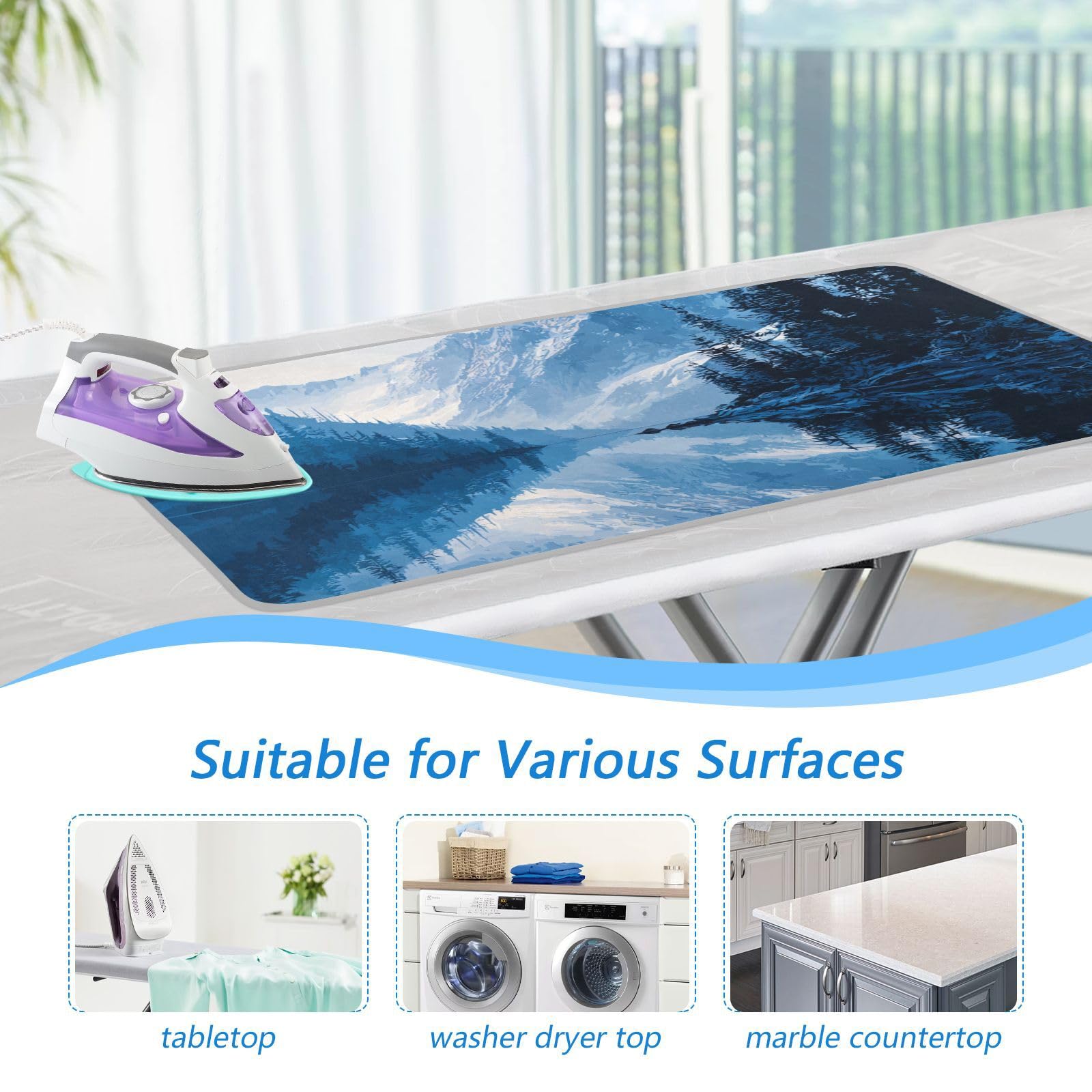 Ironing Mat Portable Ironing Pad Ironing Blanket for Table Top Heat Resistance Double