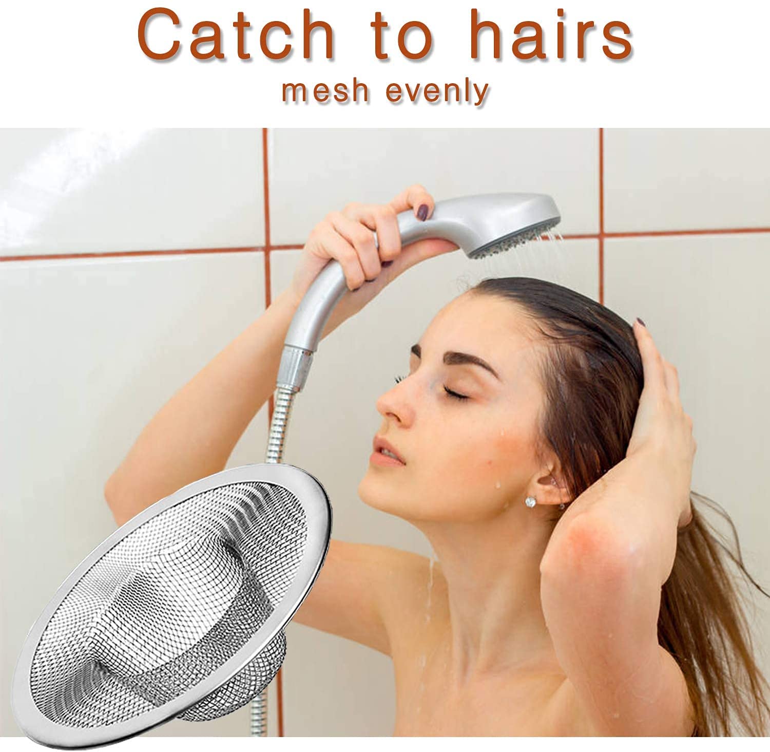 Heavy Duty Stainless Steel Slop Basket Filter Trap Mesh Metal Sink Strainer Perfect for Kitchen Sink (100 Count)