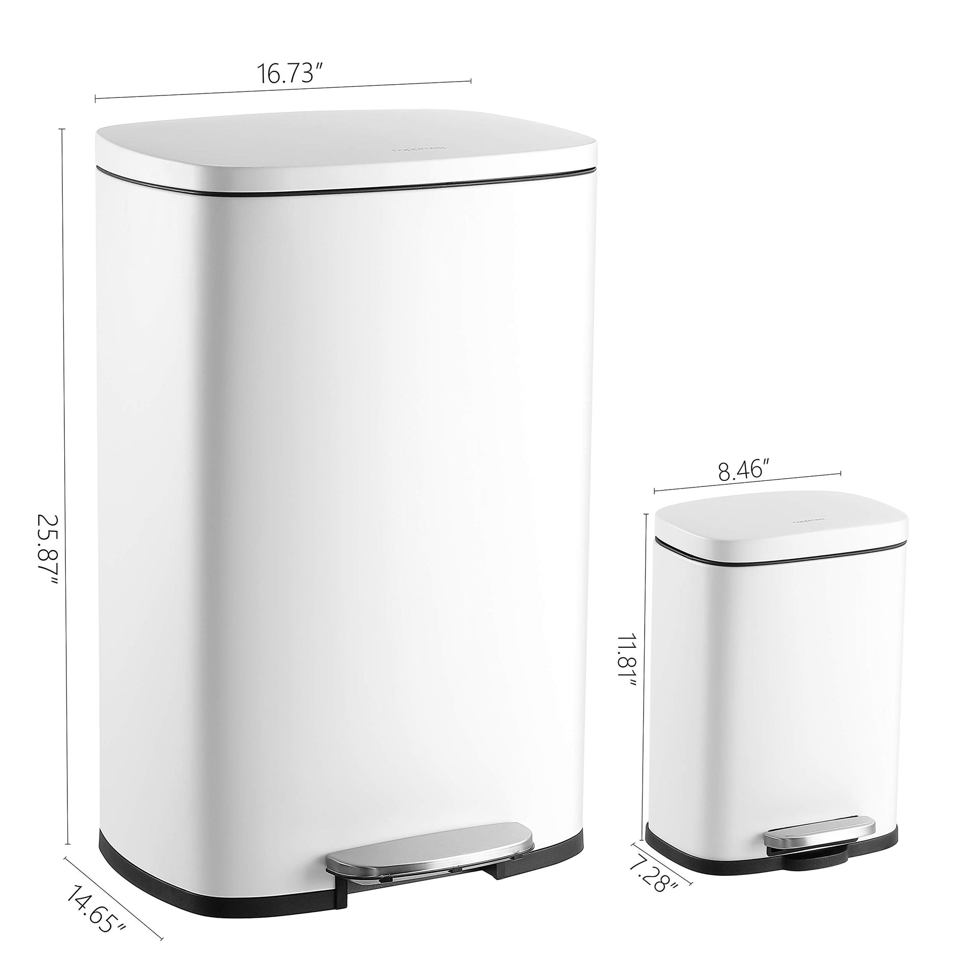 Connor 2 Piece Stainless Steel Trash Can