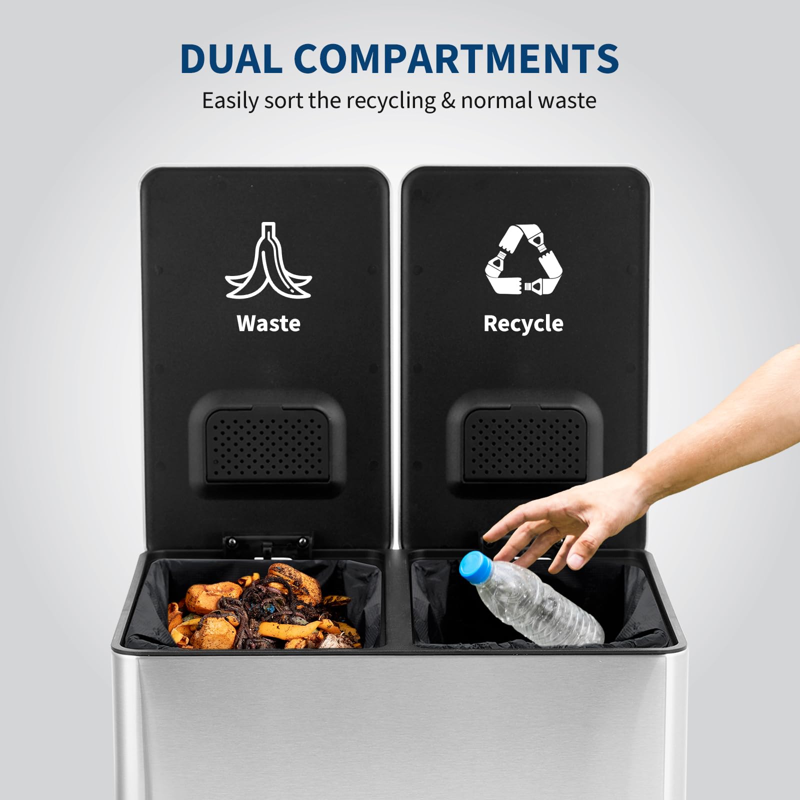 Dual Trash Can (2 Count)