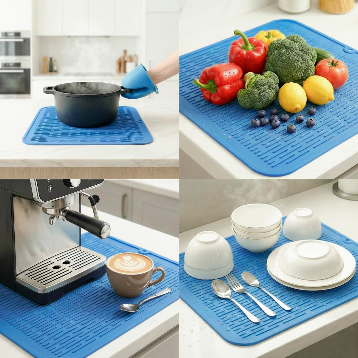 Silicone Dish Drying Mat for Multiple Usage