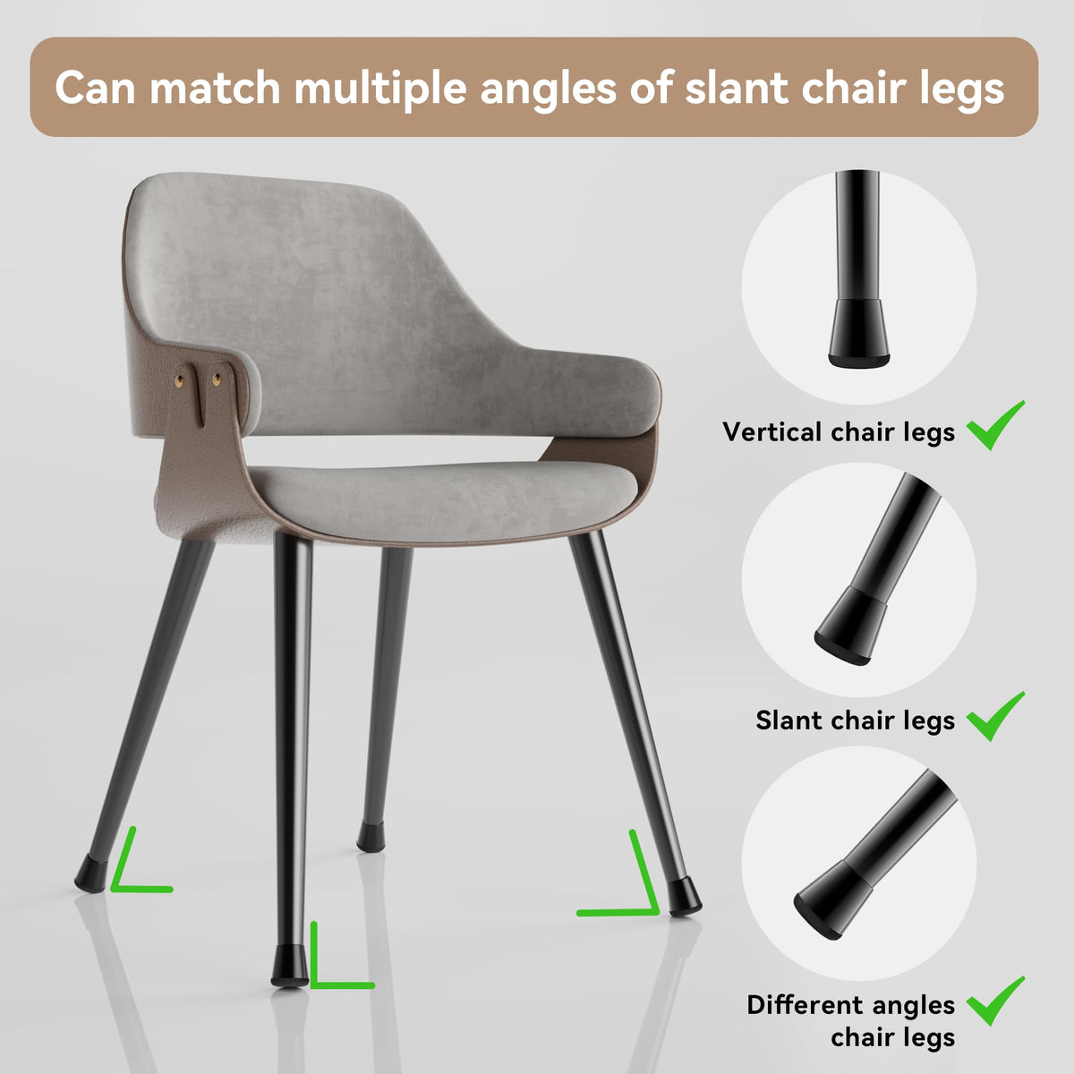 24PCS Upgraded Silicone Chair Leg Floor Protectors for Hardwood Floors (24 Count)