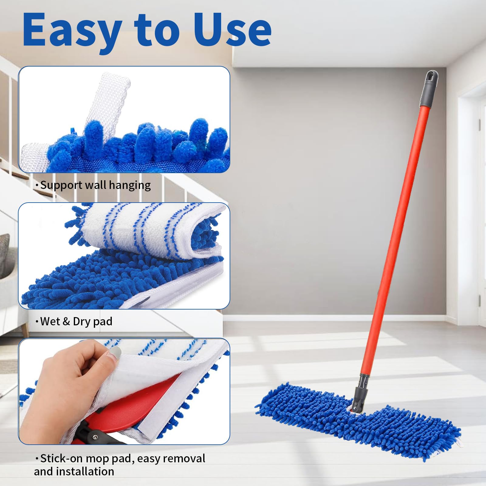 4 Pack Mop Heads Replacements Compatible with O (4 Count) - ModHome Supplies