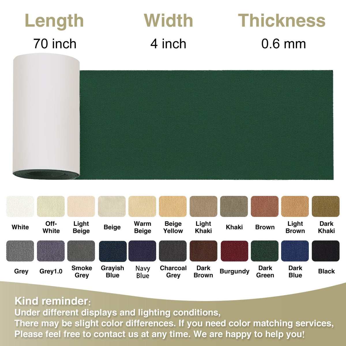 Canvas Repair Tape 4×70 Inch Waterproof Self