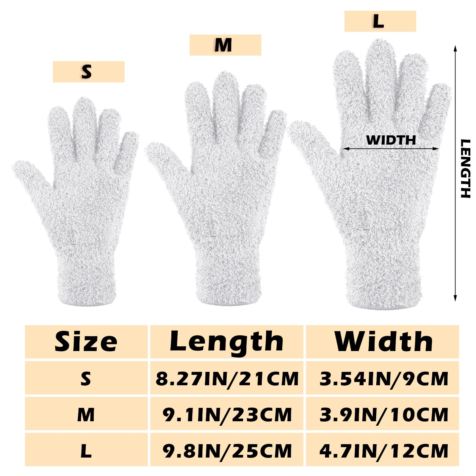 3 Pairs Microfiber Dusting Gloves for Plants Leaf