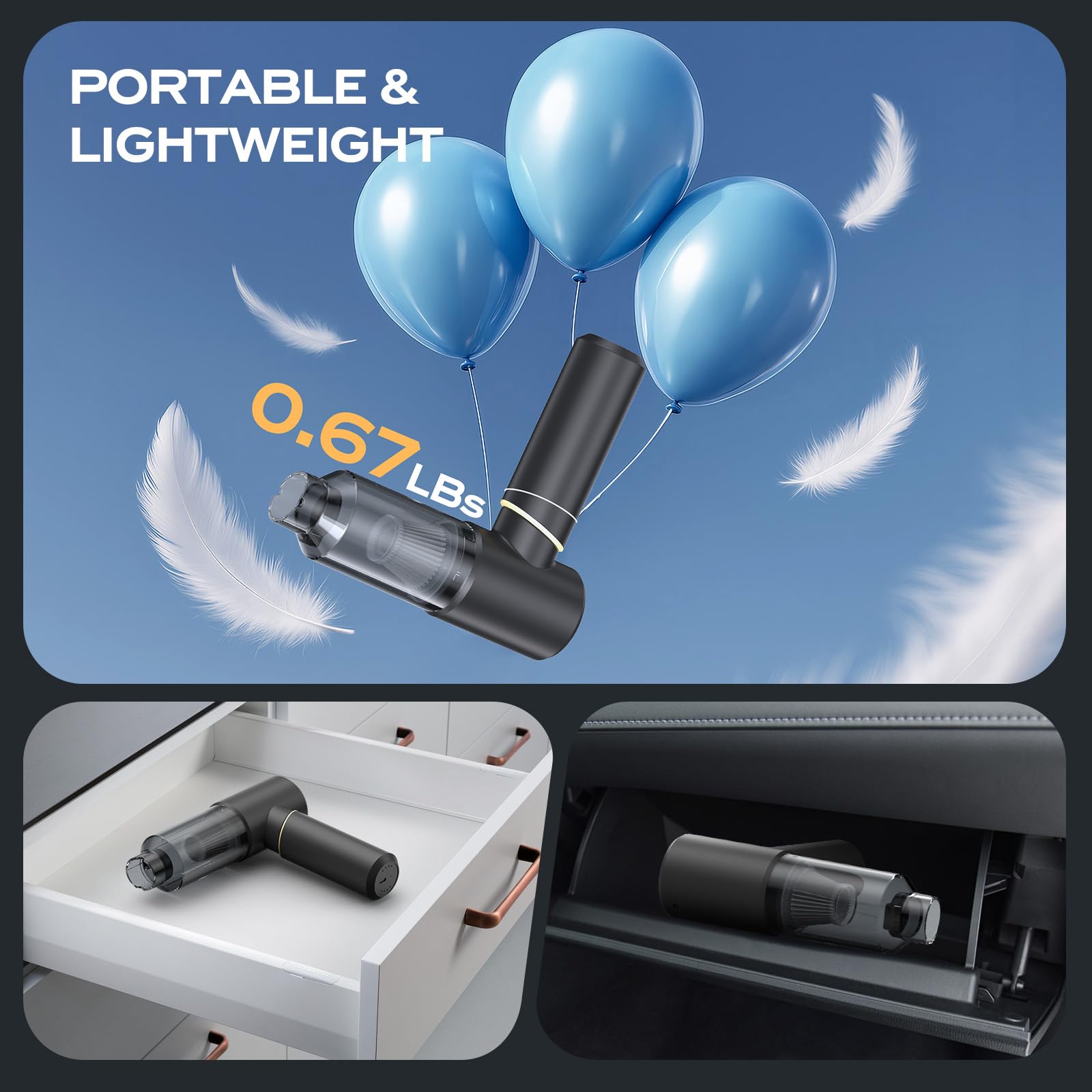 Car Vacuum Portable Cordless