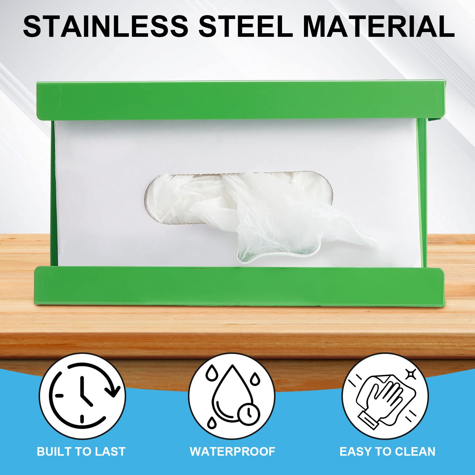 2 Pcs Magnetic Gloves Dispenser Holders Wall Mount Boxes of Gloves Commercial Quality Towels Wipes Paper Tissue Box Holder Kitchen Fridge Office Workshops Garage Tool Hospital
