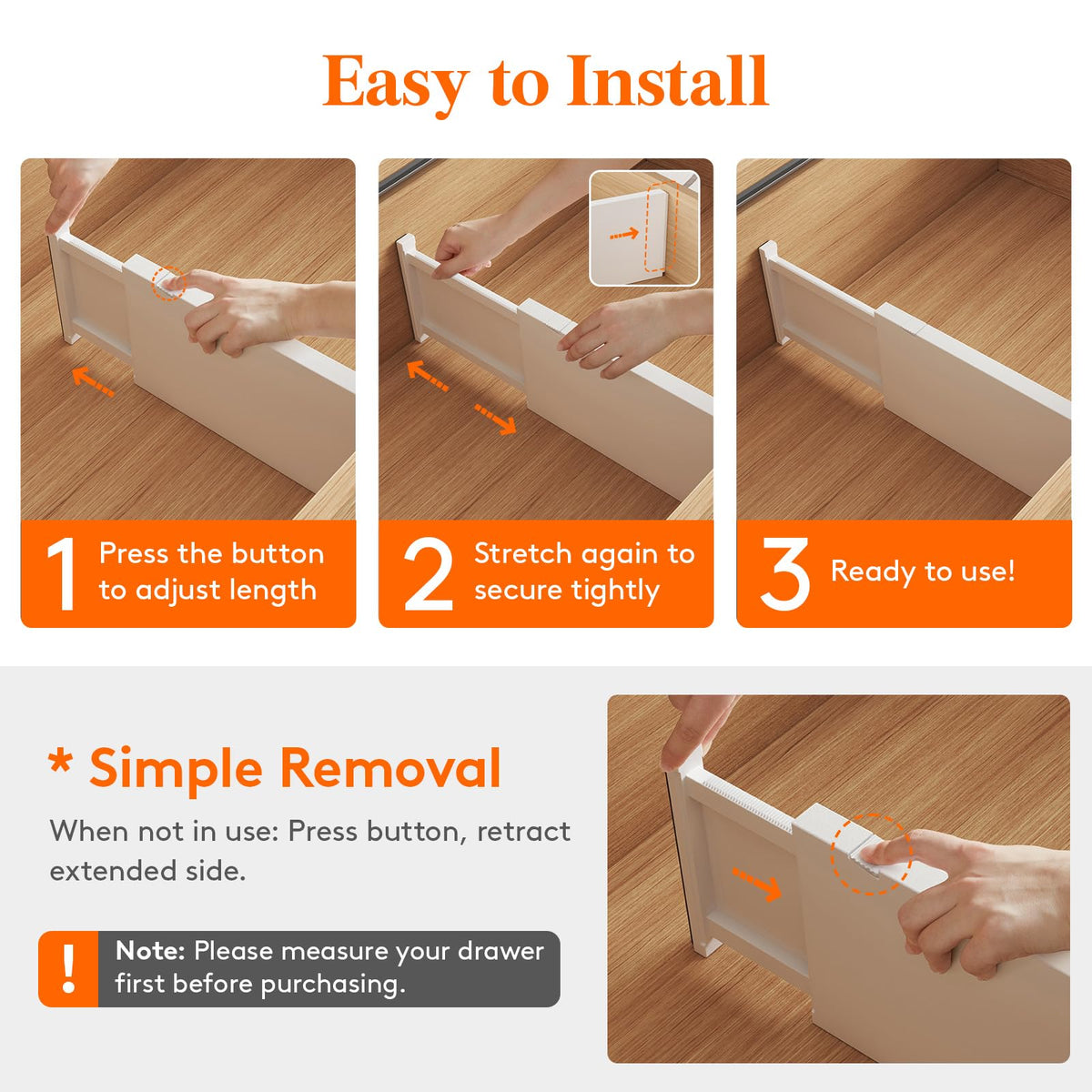 6" Tall Upgrade Drawer Dividers (4 Count)
