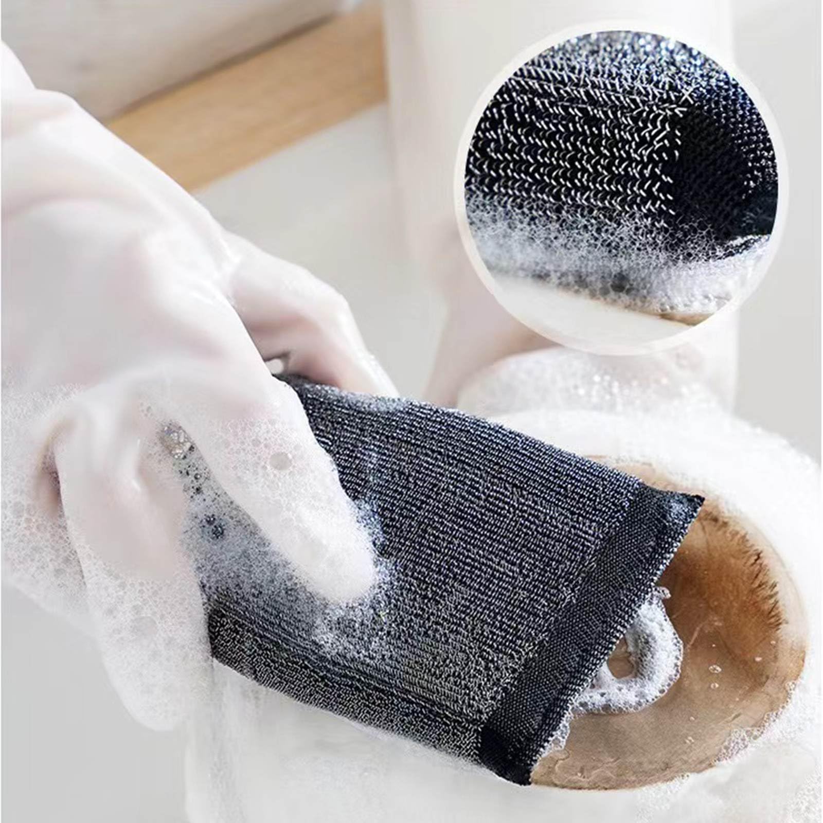 Steel Wool Scrubber Dish Sponges (6 Count)