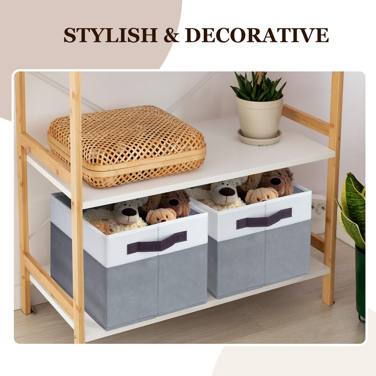 12 Pack Large Storage Baskets for Shelves (12 Count)