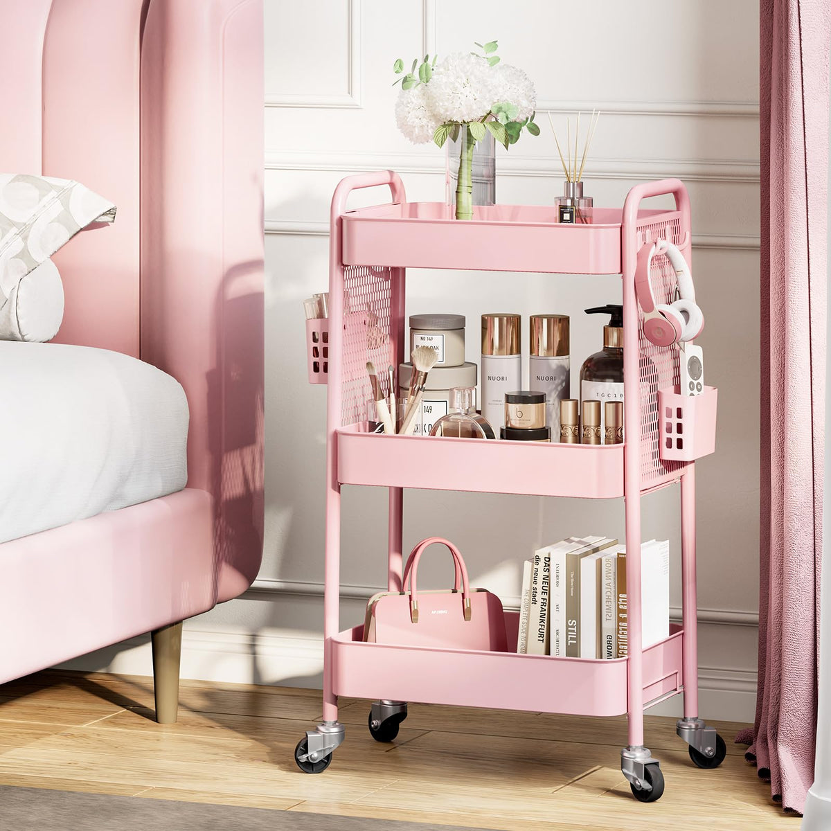 3 Tier Rolling Cart Storage Organizer