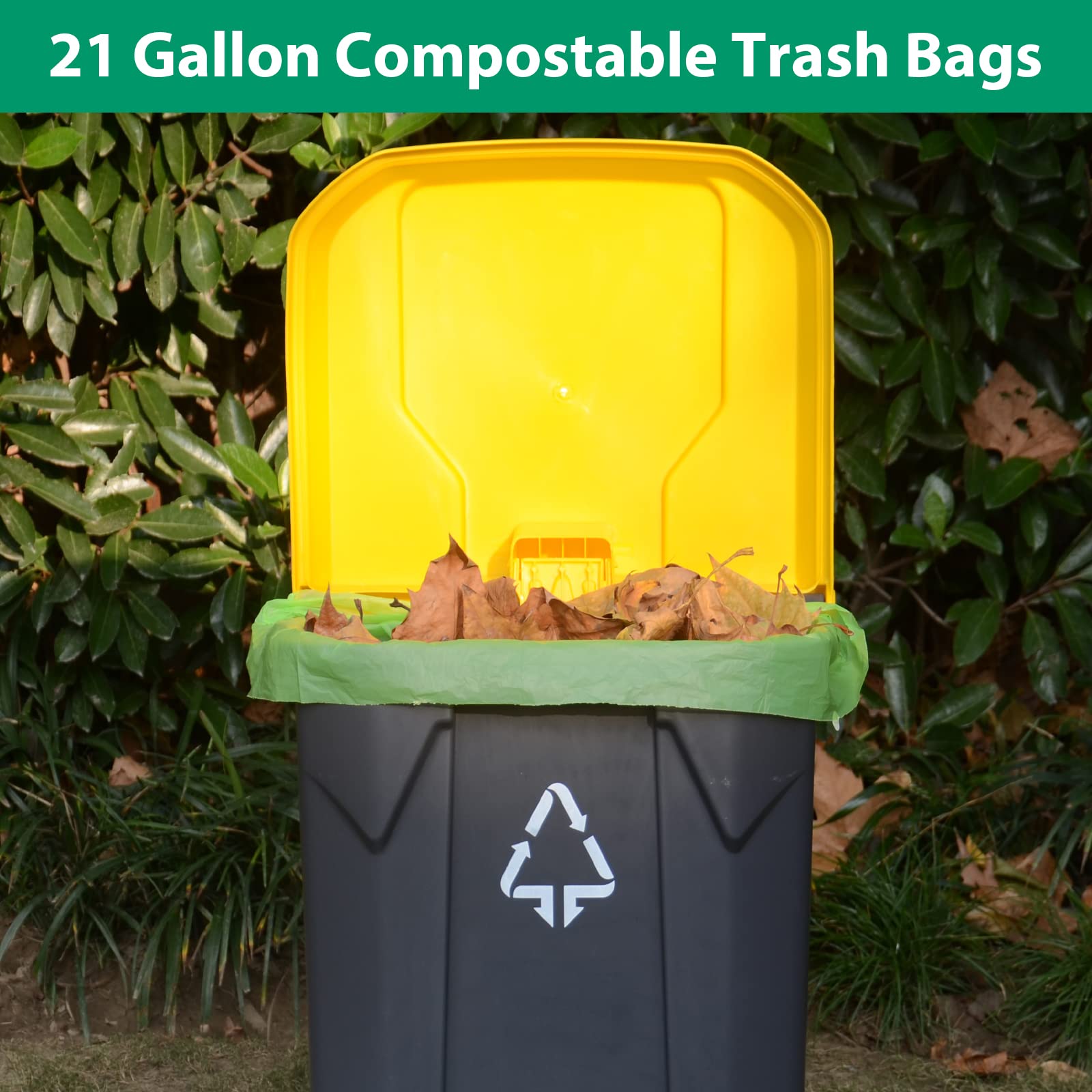 Compostable Trash Bags 21 gallon (20 Count)
