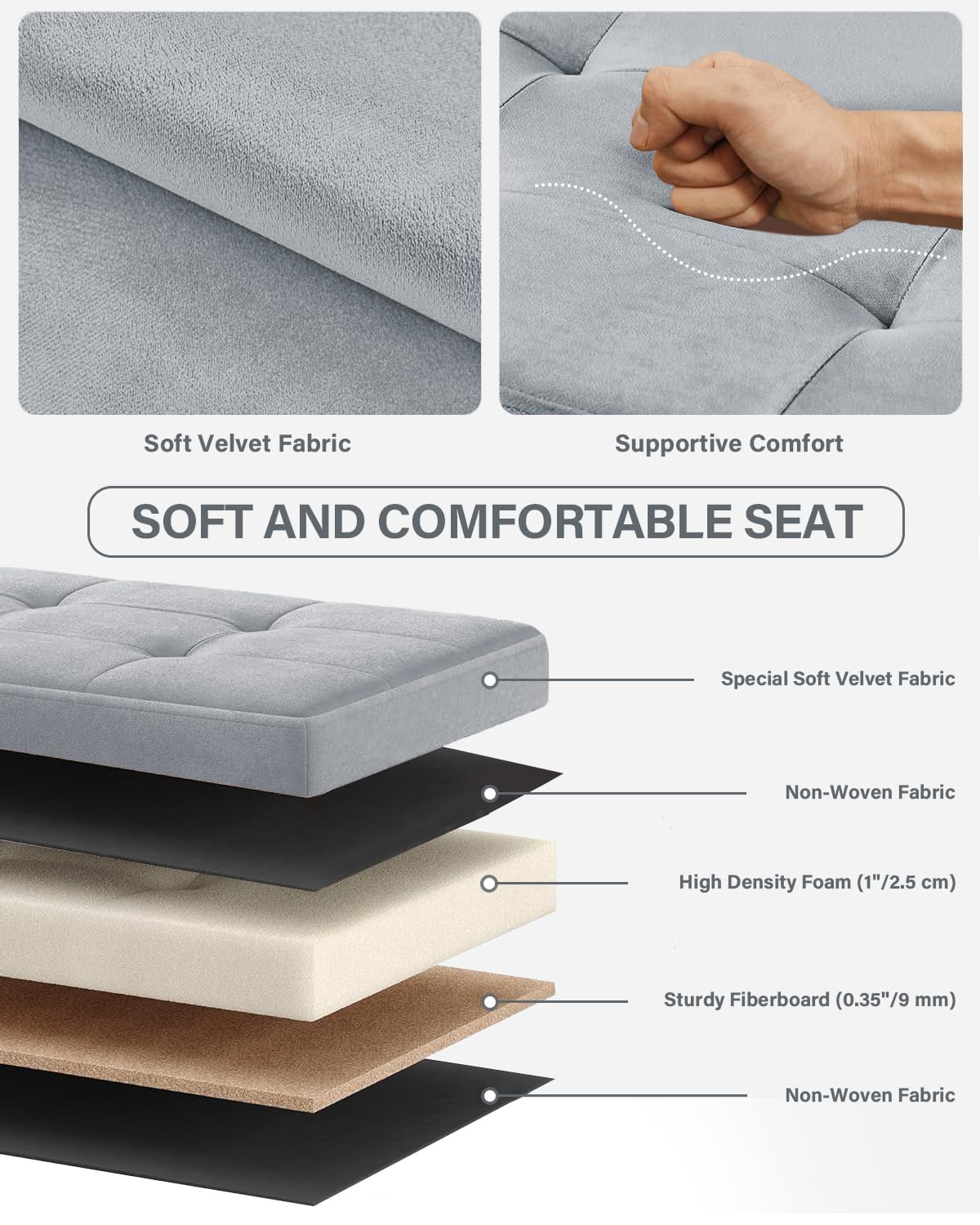 Folding Storage Ottoman