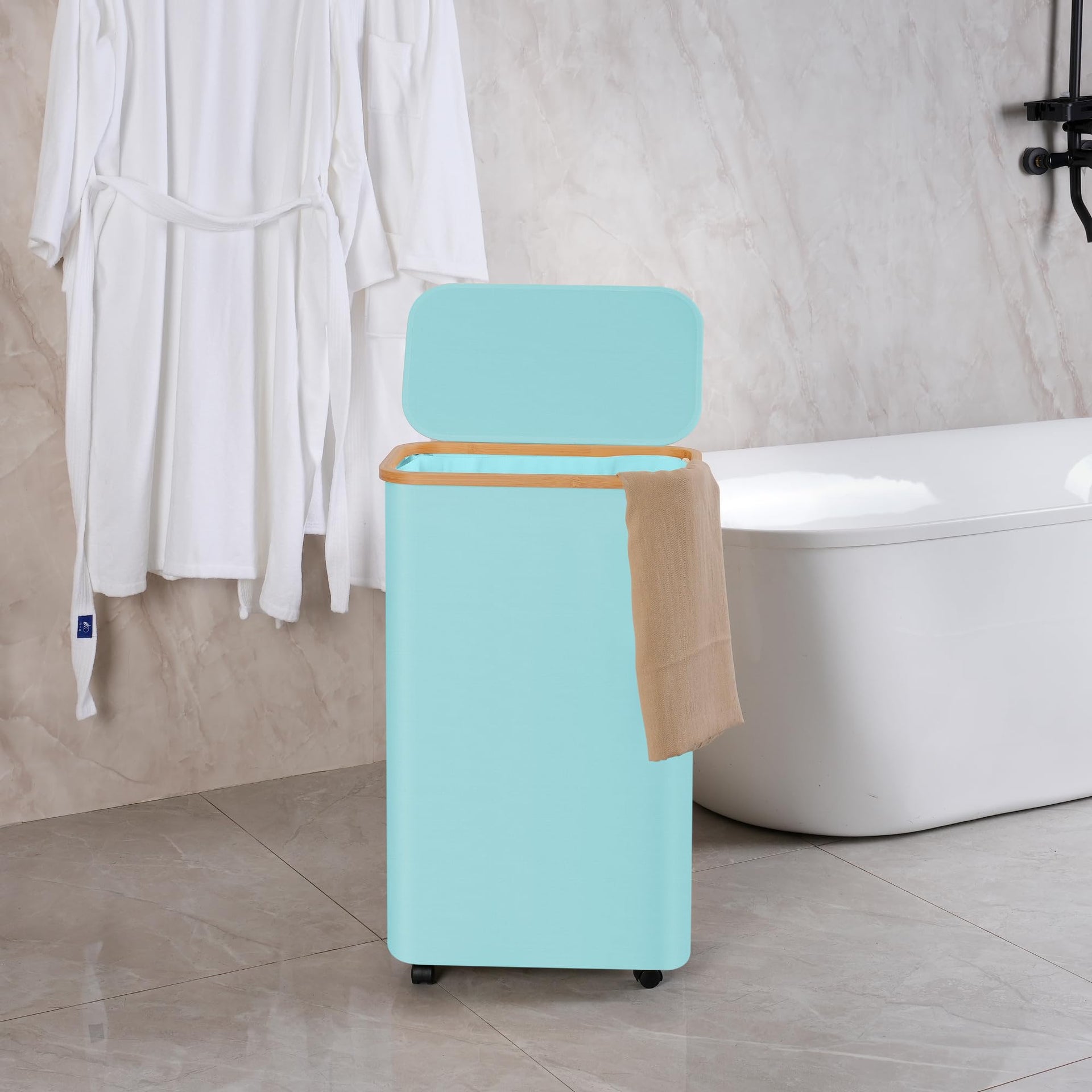 Slim Laundry Hamper with Wheels