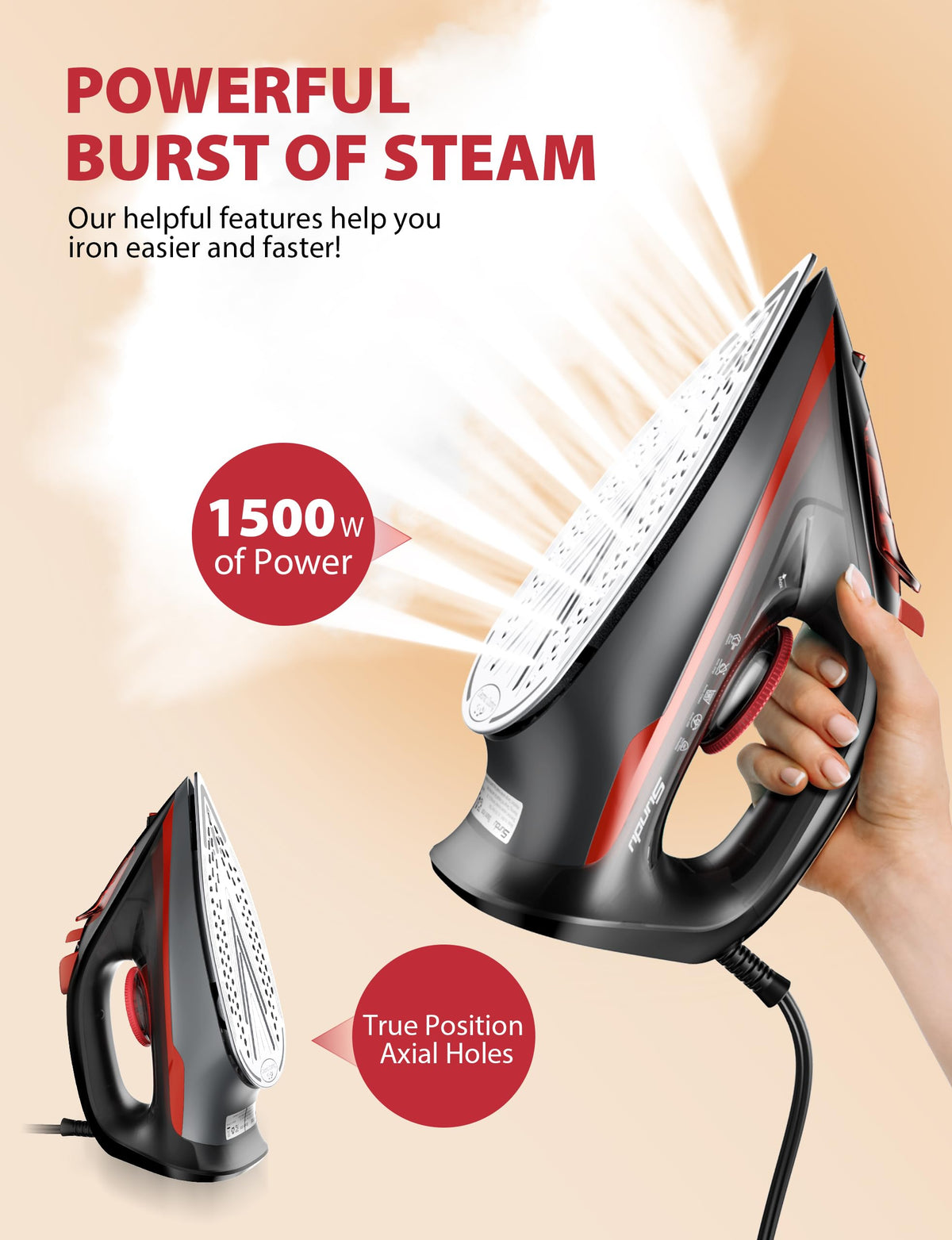 Burst steam Iron for Clothes