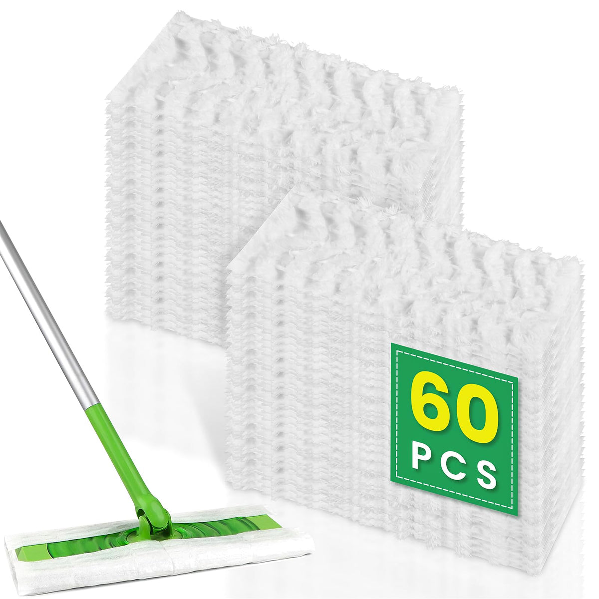 60 Count Swiffer Dry Cloths Compatible with Swiffer Sweeper Mop