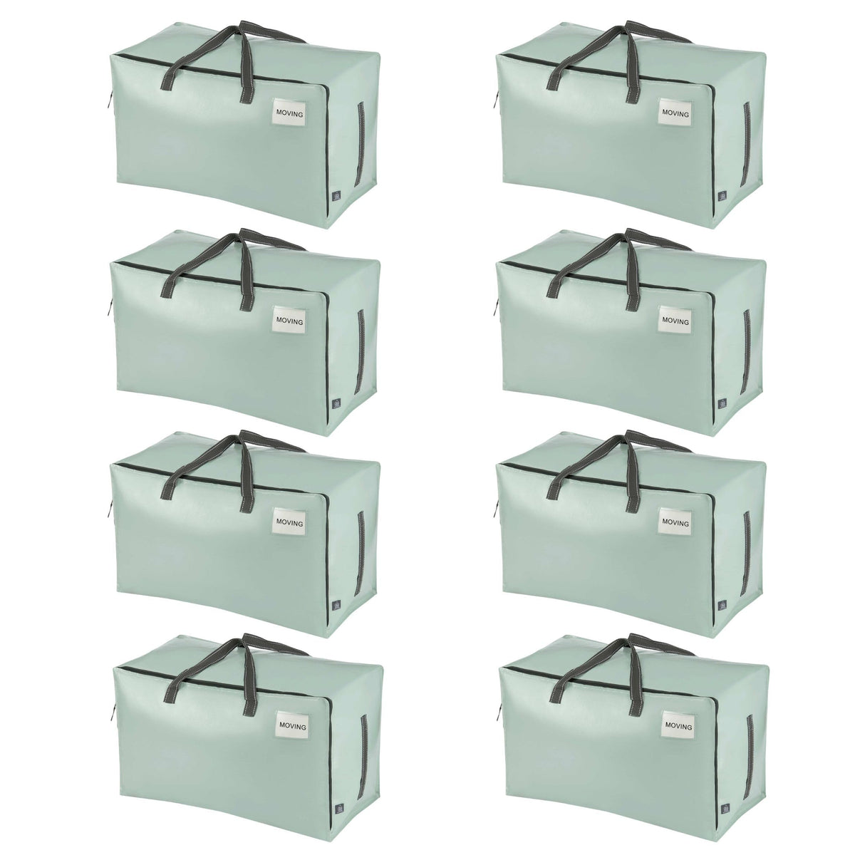 8 Pack Extra Large Heavy Duty Moving Bags with Wide Opening & Reinforced Handles (8 Count)