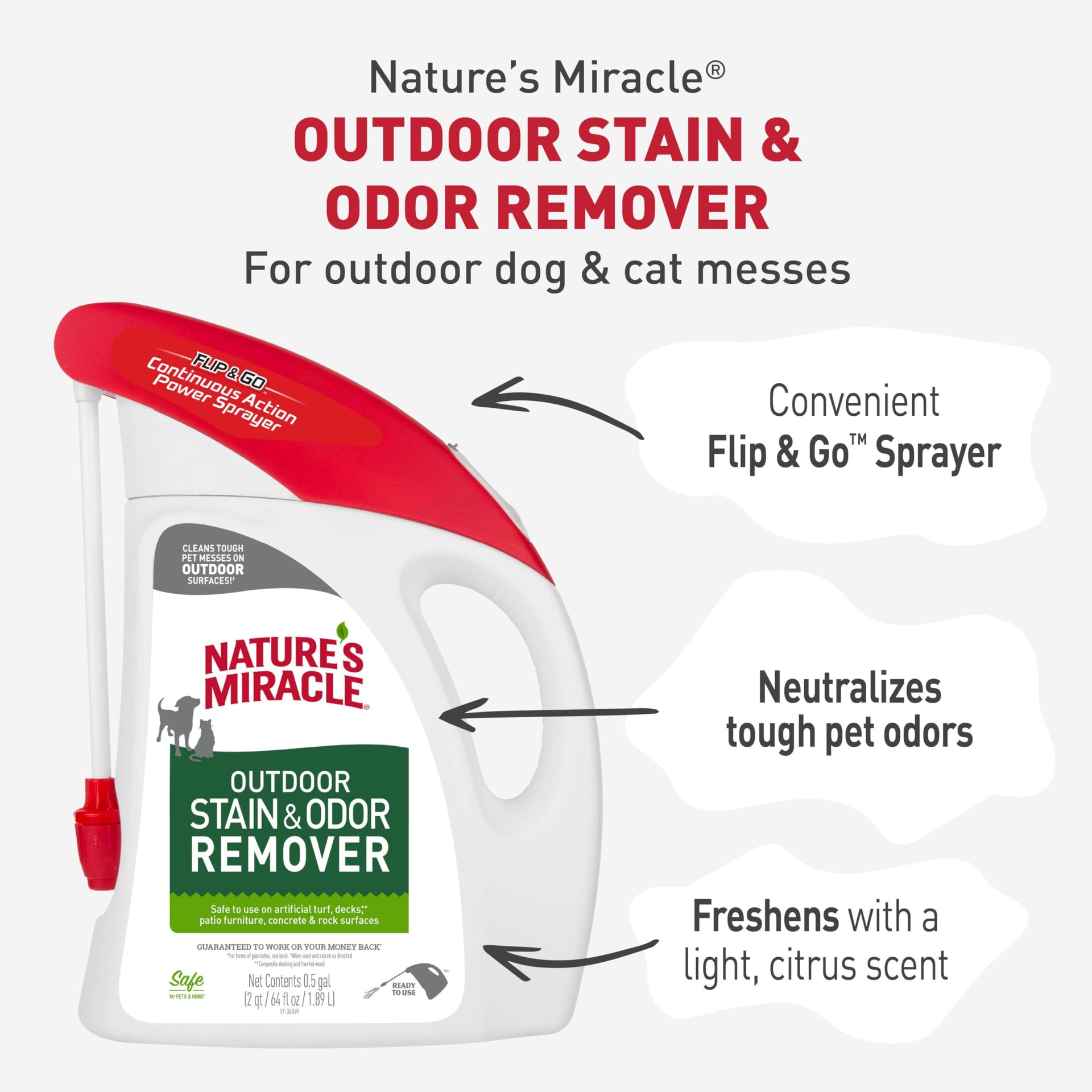 Outdoor Pet Stain & Odor Remover (64 Fl Oz)