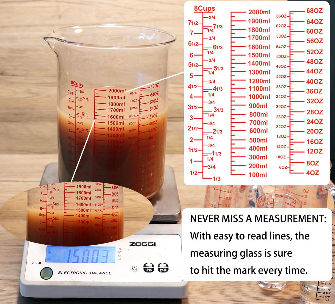 High Borosilicate Glass Measuring Cup