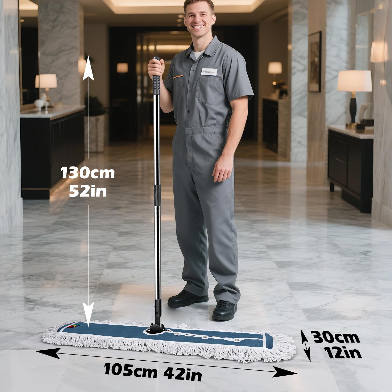 42" Commercial Dust Mop for Floor Cleaning