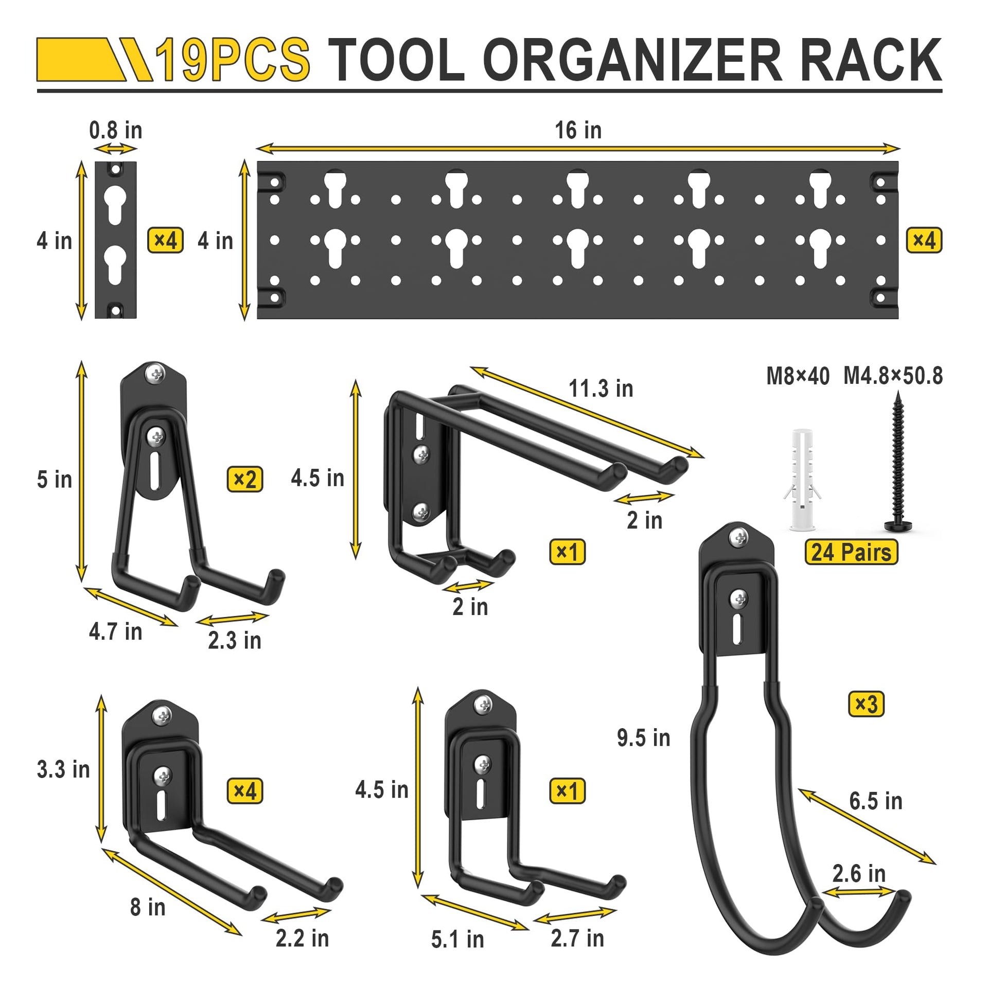 Garage Storage Organization (19 Count)