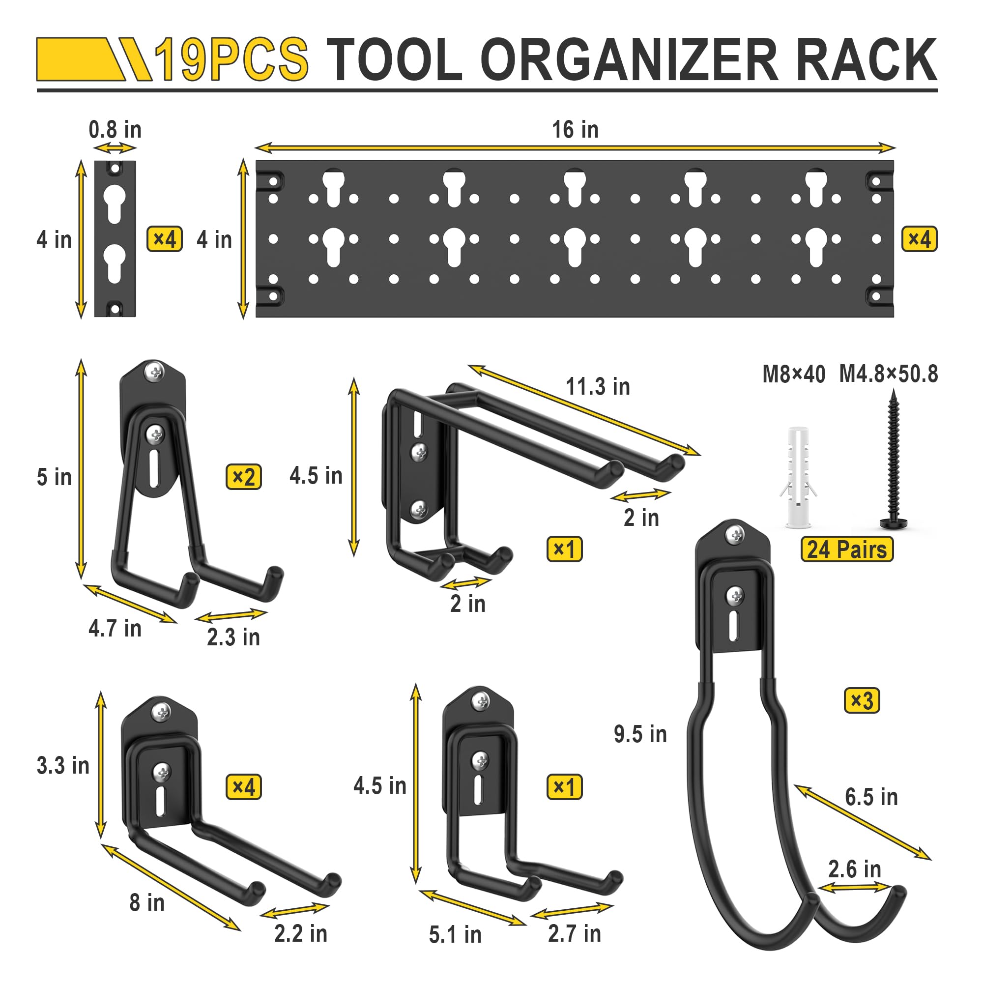 Garage Storage Organization (19 Count)
