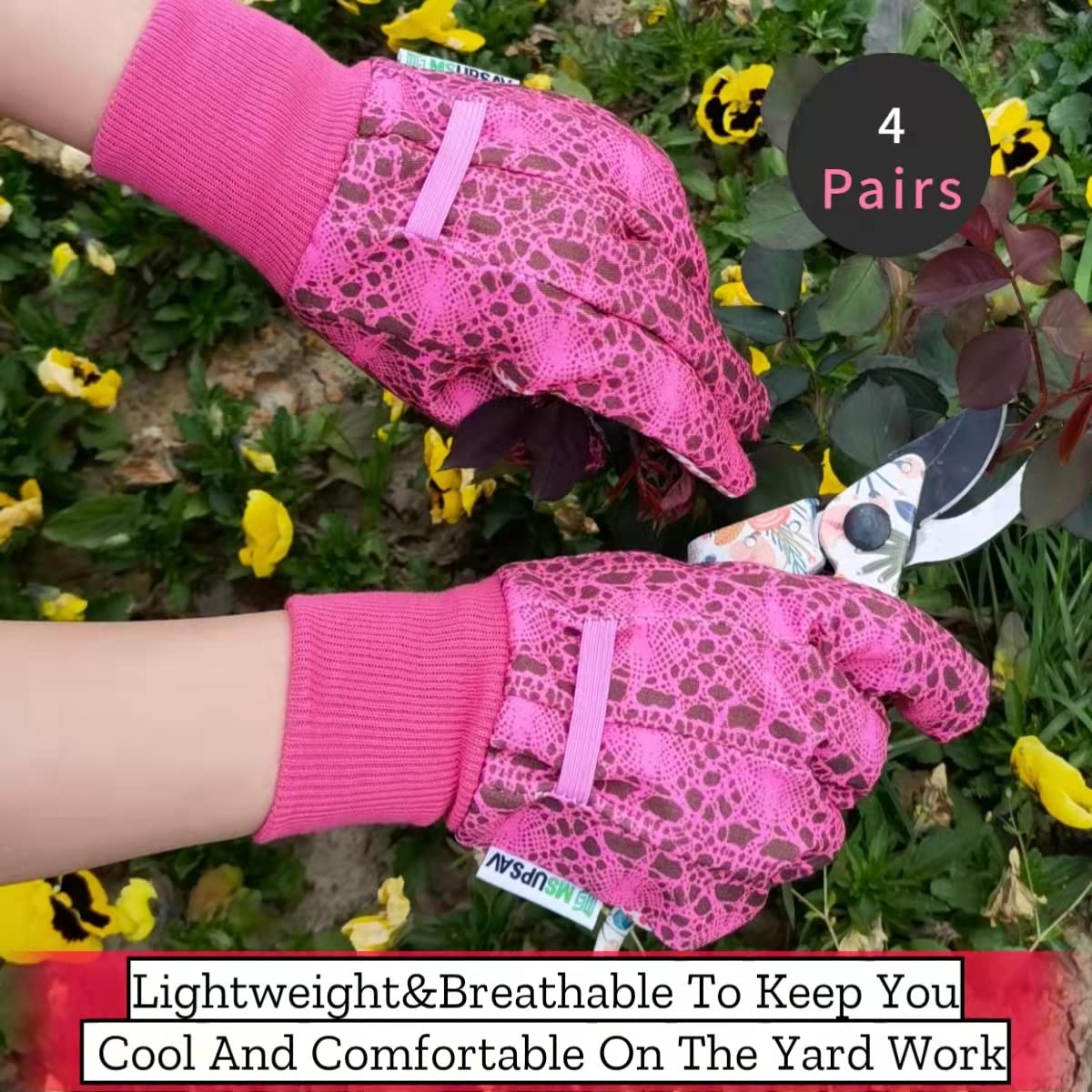 4 Pairs Gardening Gloves