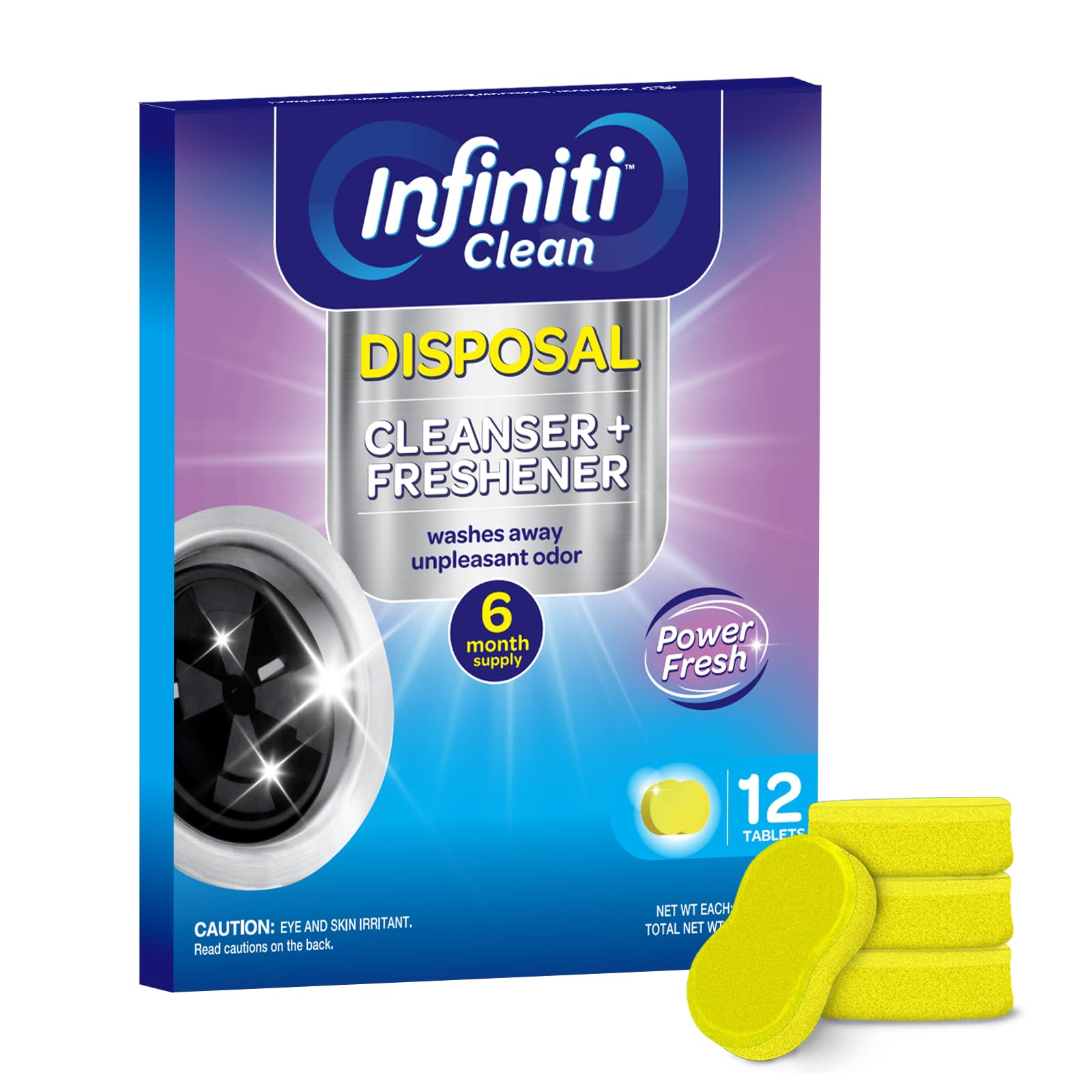 Garbage Disposal Cleaner and Deodorizer Tablets (12 Count)