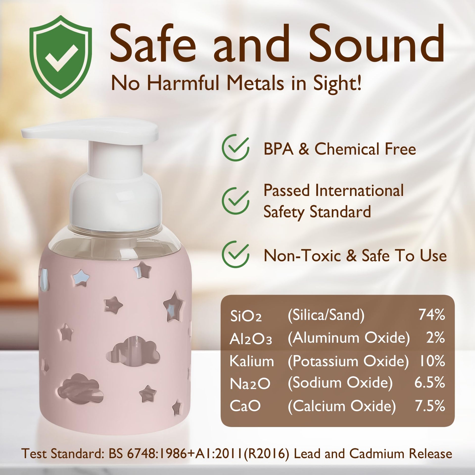 Foaming Hand Soap Dispenser Glass