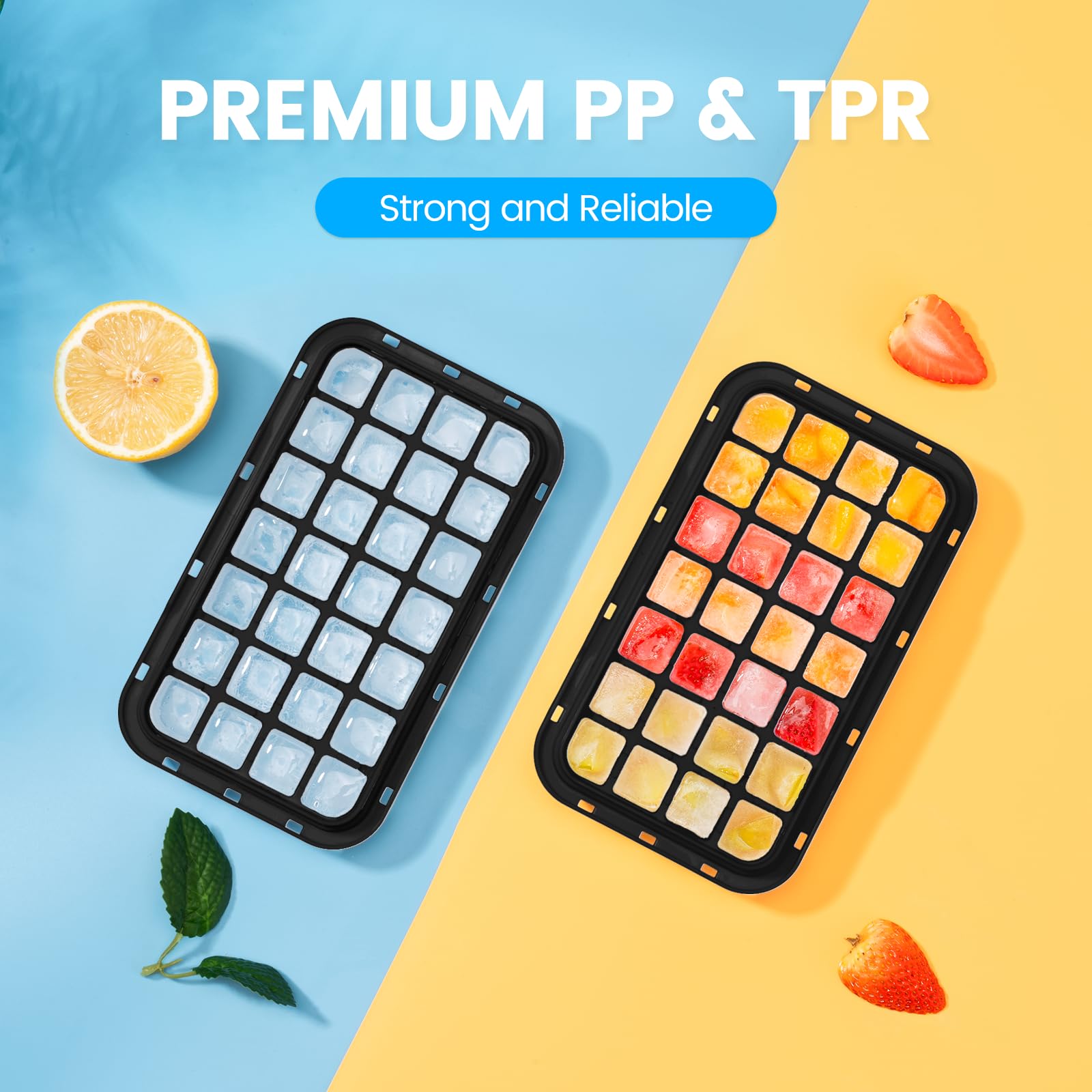 Ice Cube Tray with Lid and Bin