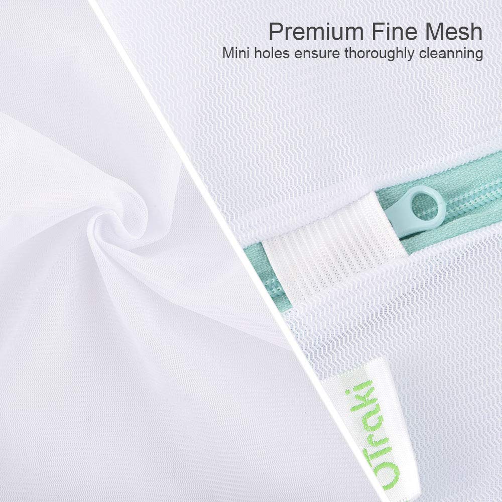 Mesh Laundry Bag for Delicates 2 Pack Garment Wash Bag 24 x 32 inch Zippered Large Washing Machine Bags for Sweater Dirty Clothes Washer College Dorm Organizer Don't Drying (2 Count)